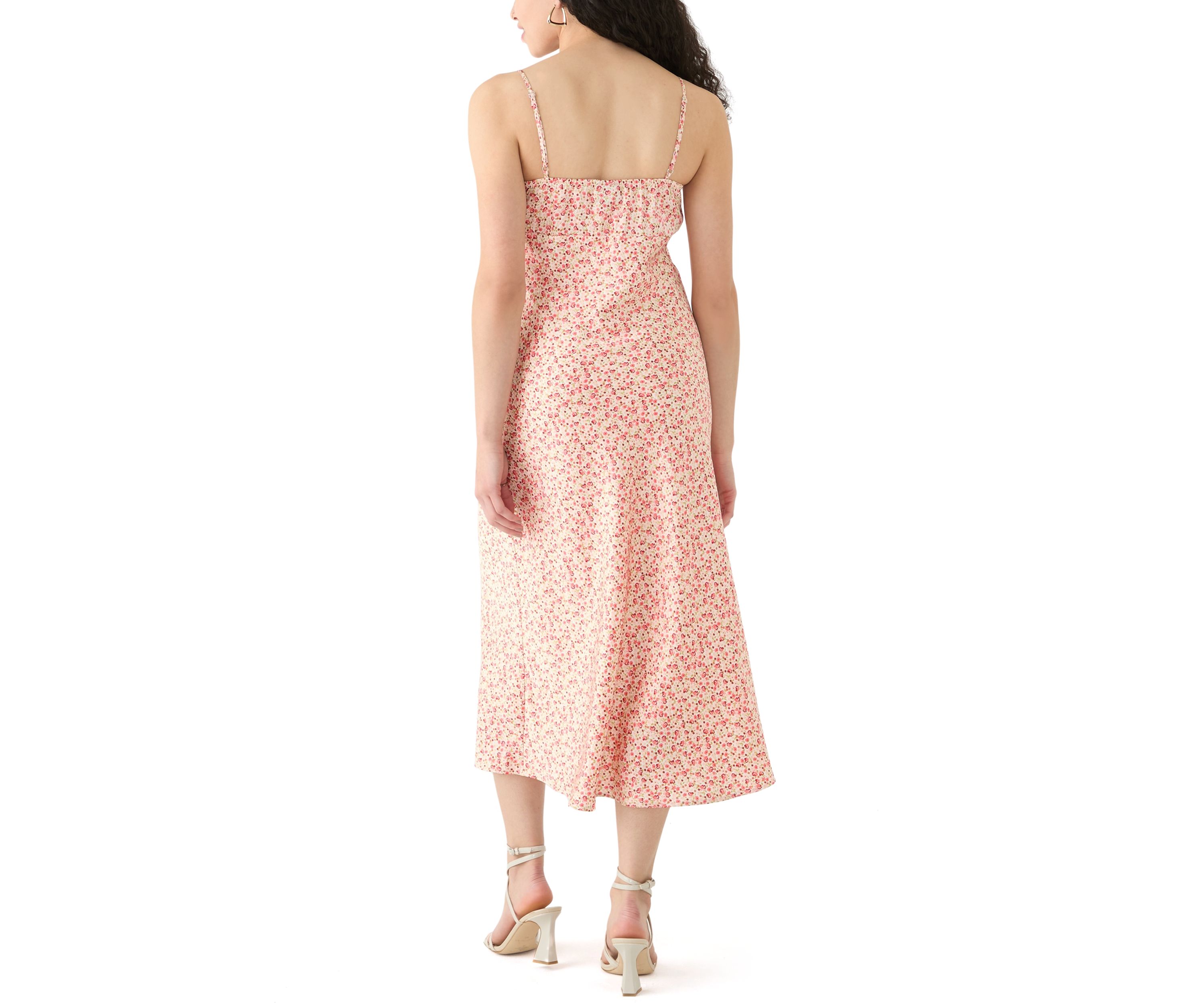 Womens Satin Midi Dress