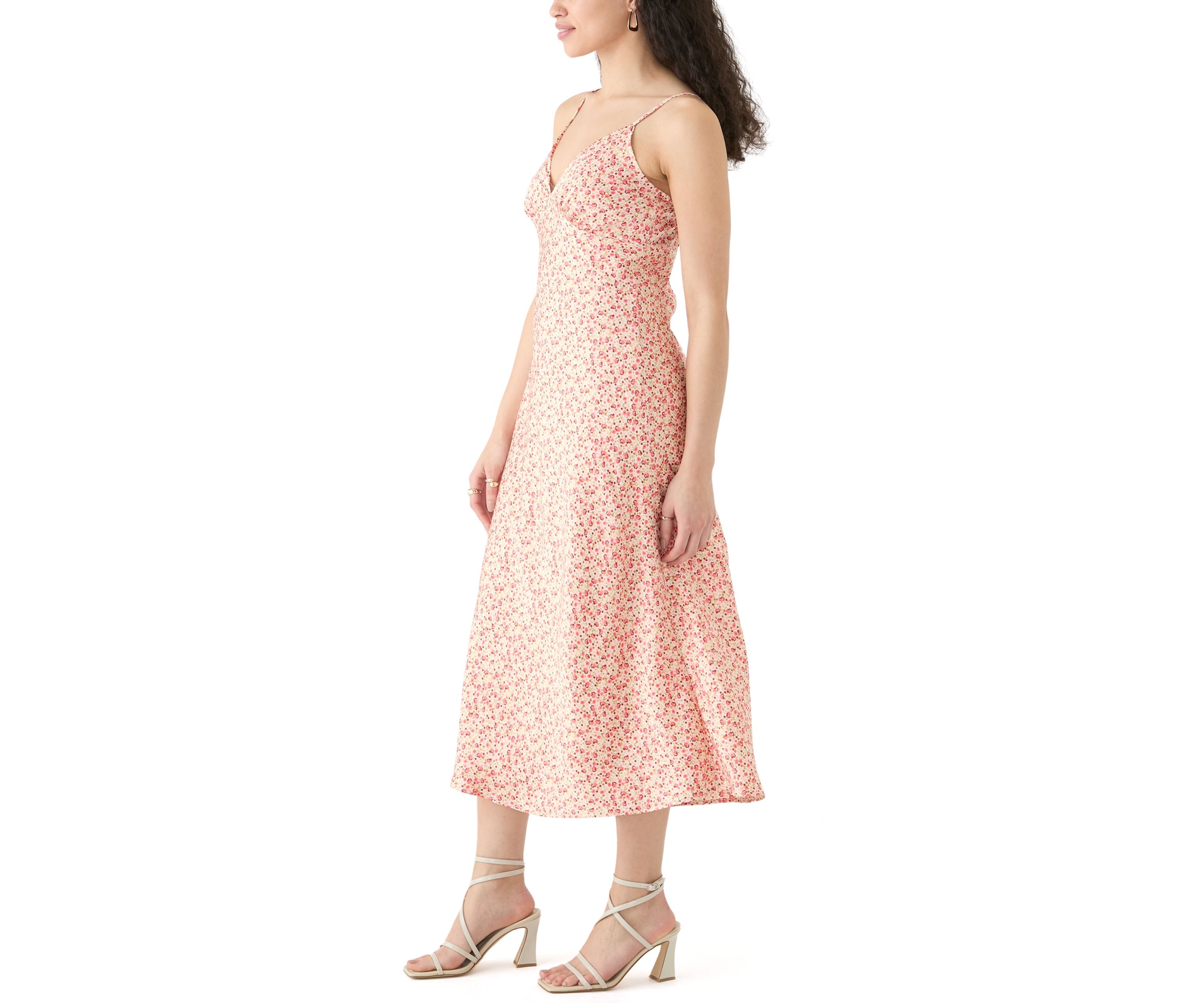 Womens Satin Midi Dress