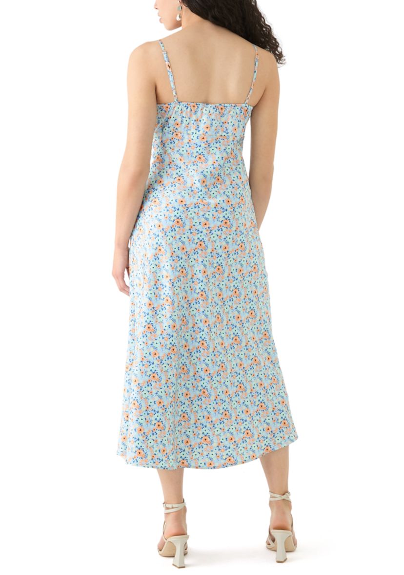 Womens Satin Midi Dress