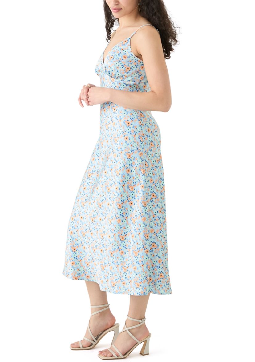 Womens Satin Midi Dress