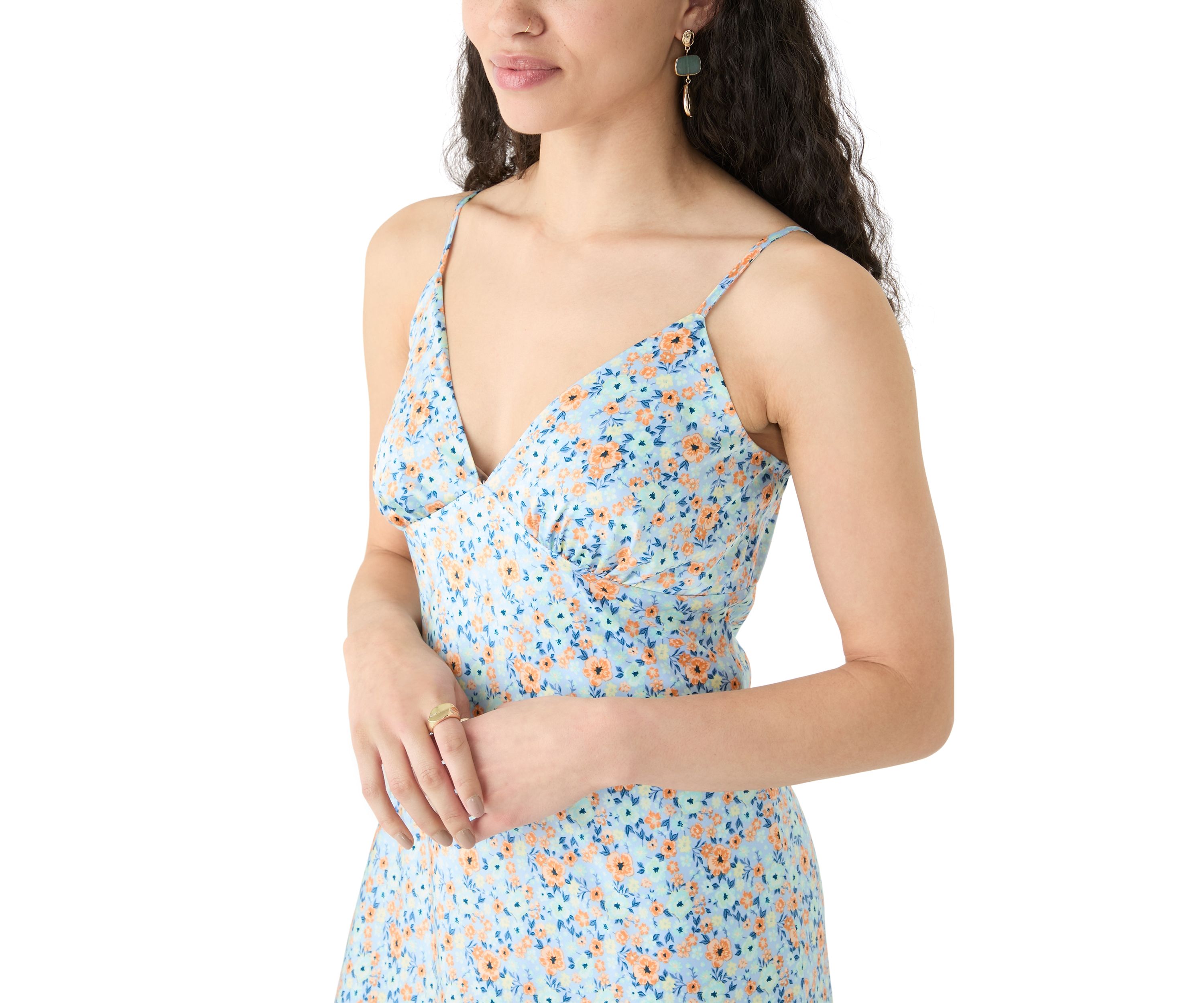 Womens Satin Midi Dress