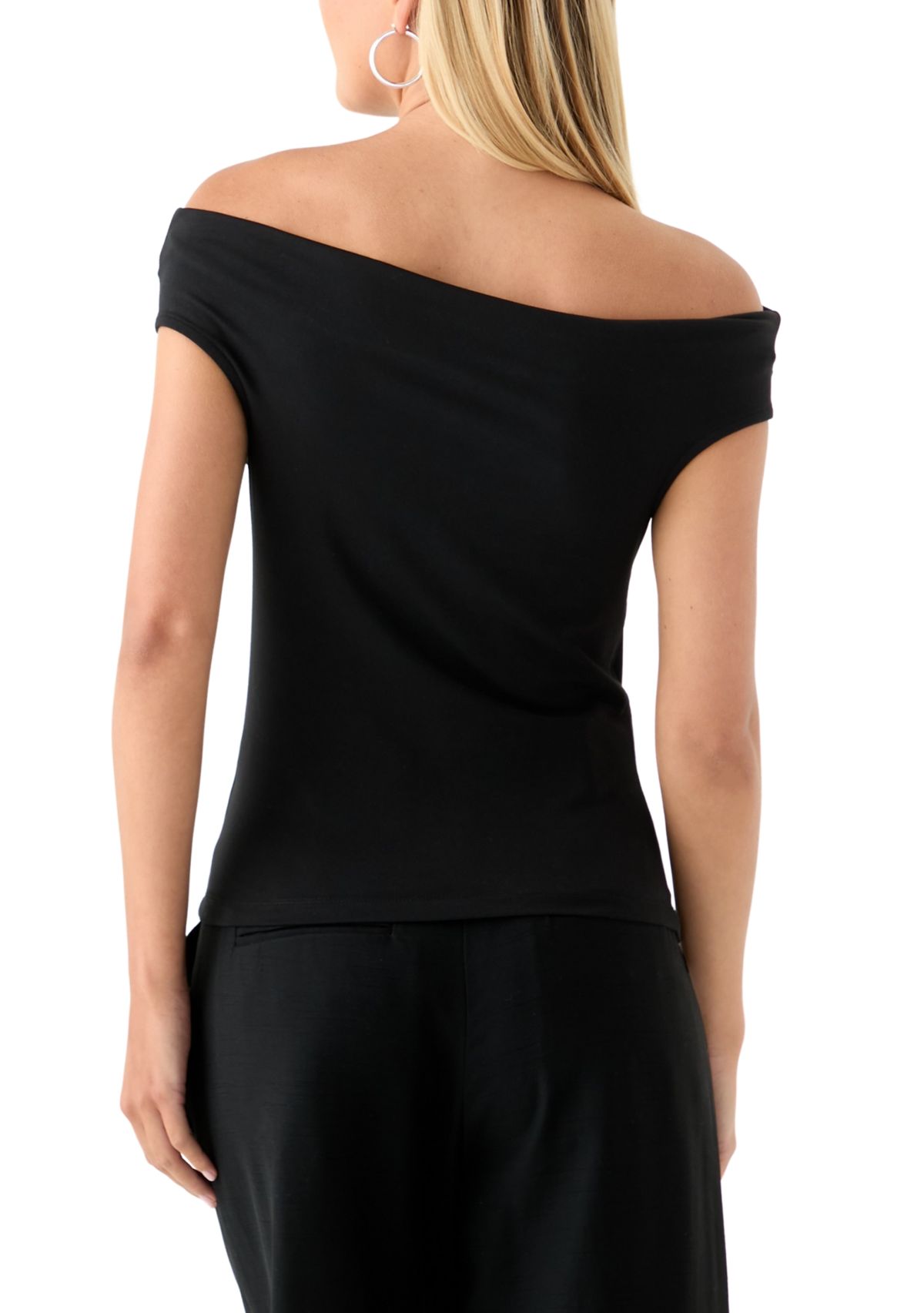 Womens Drapey Off the Shoulder Top