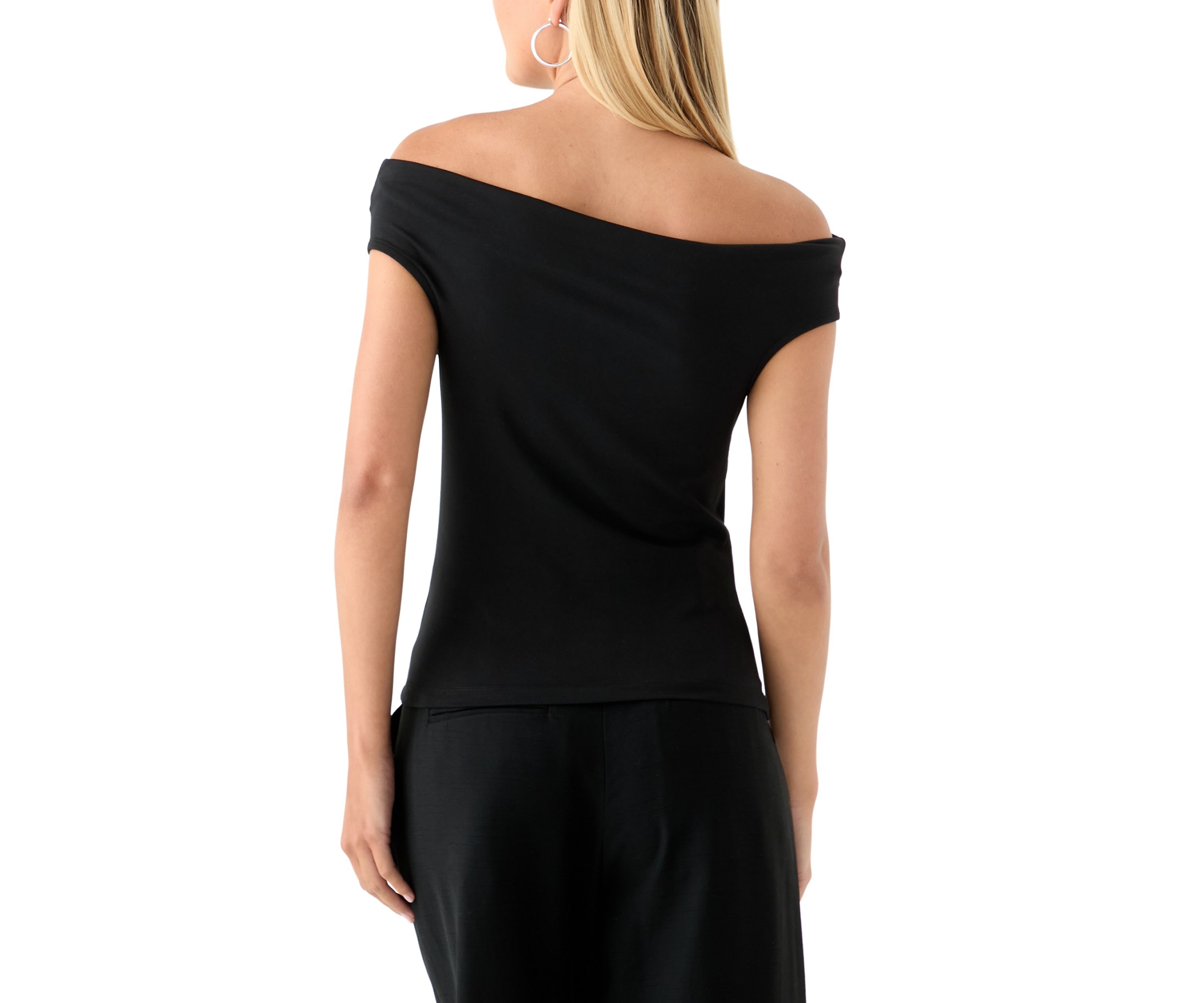 Womens Drapey Off the Shoulder Top