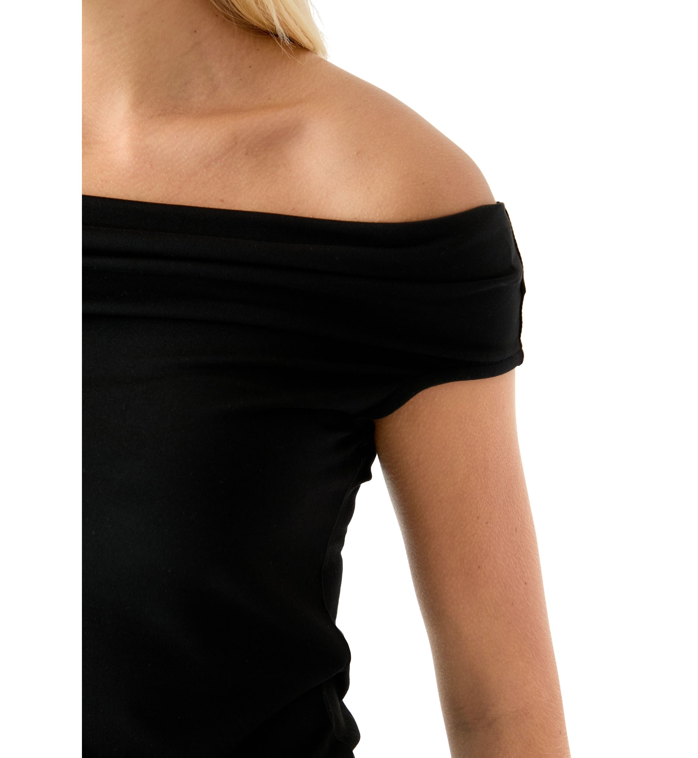 Womens Drapey Off the Shoulder Top