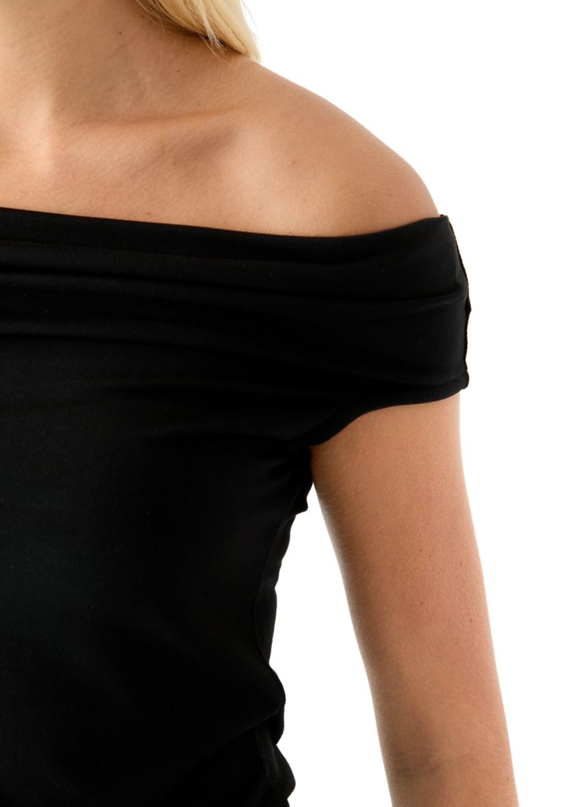 Womens Drapey Off the Shoulder Top