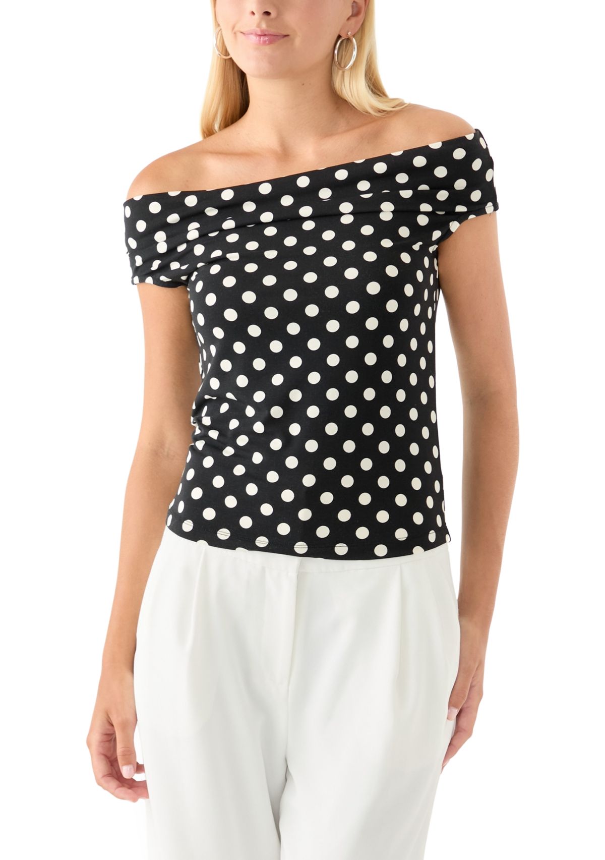 Womens Drapey Off the Shoulder Top