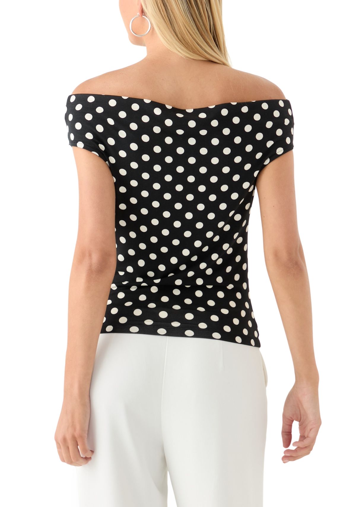 Womens Drapey Off the Shoulder Top