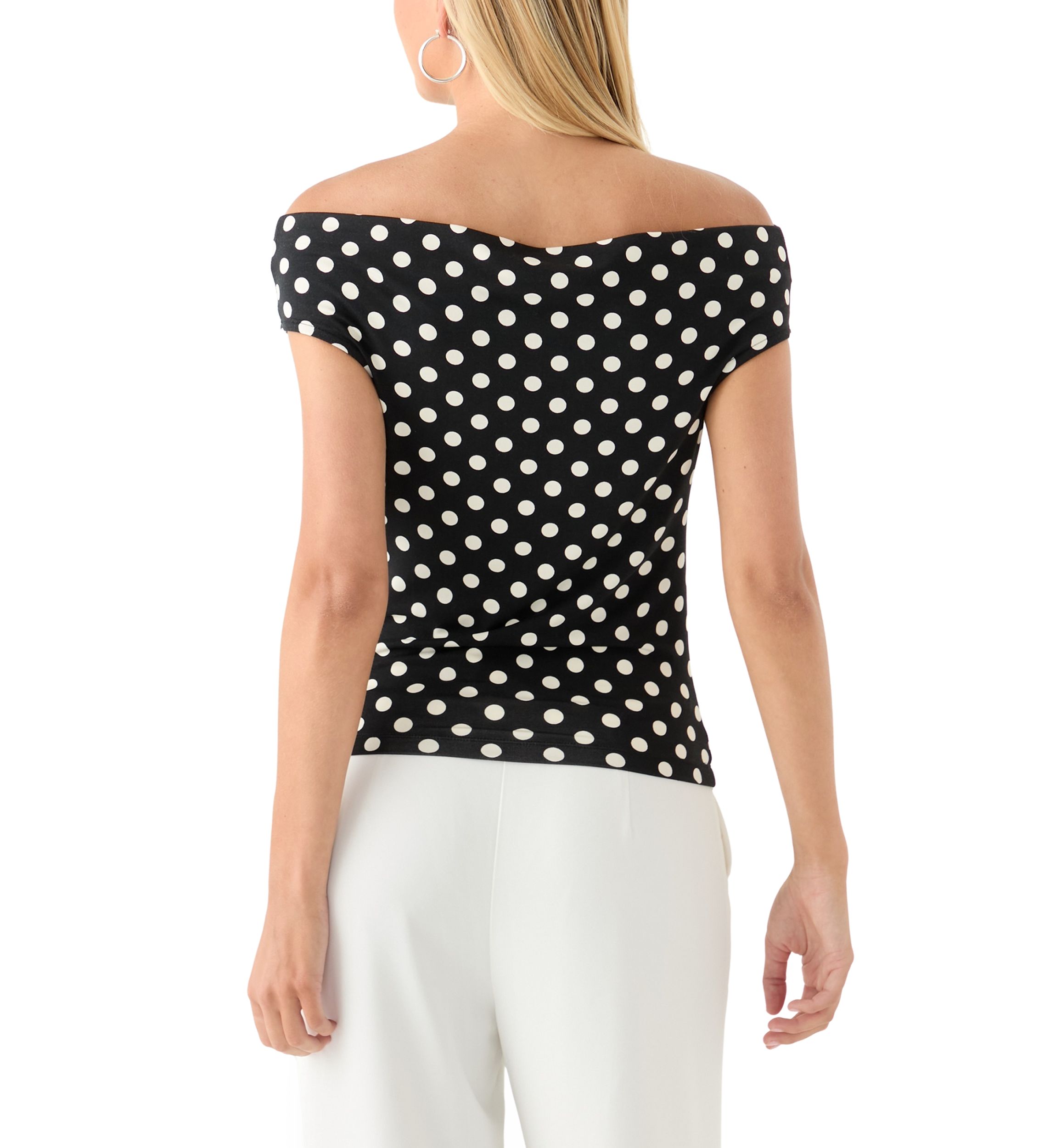 Womens Drapey Off the Shoulder Top