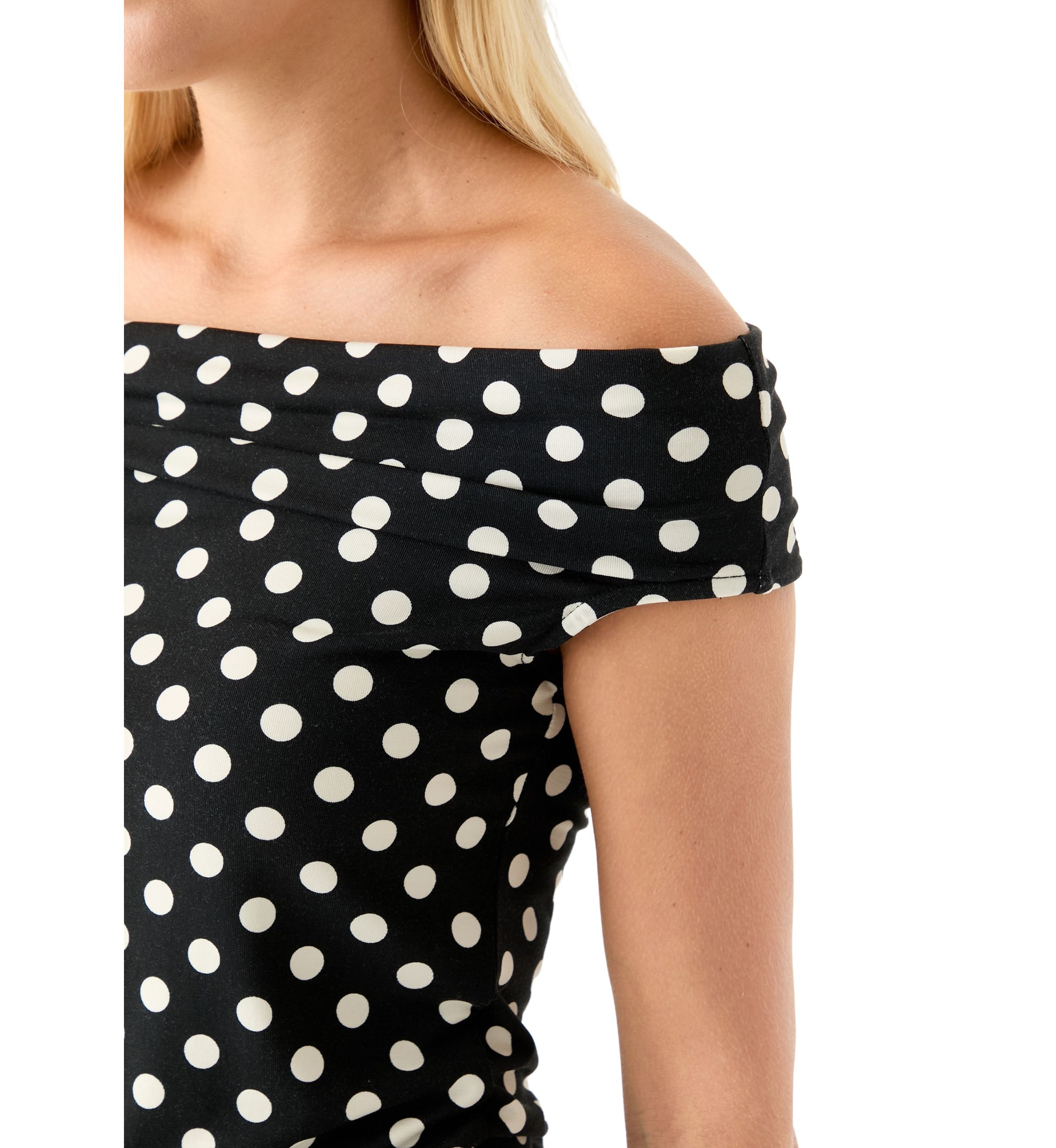 Womens Drapey Off the Shoulder Top