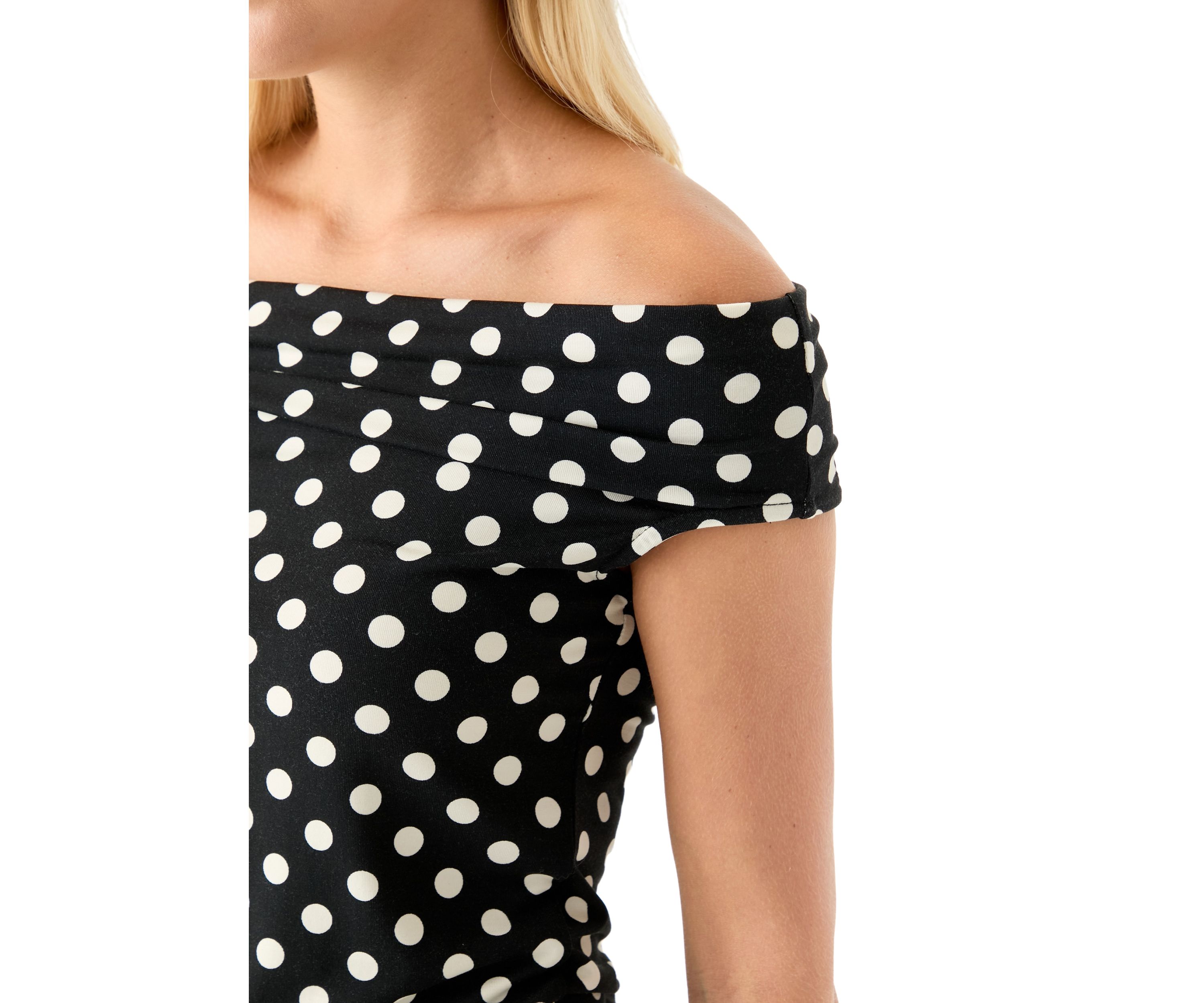 Womens Drapey Off the Shoulder Top