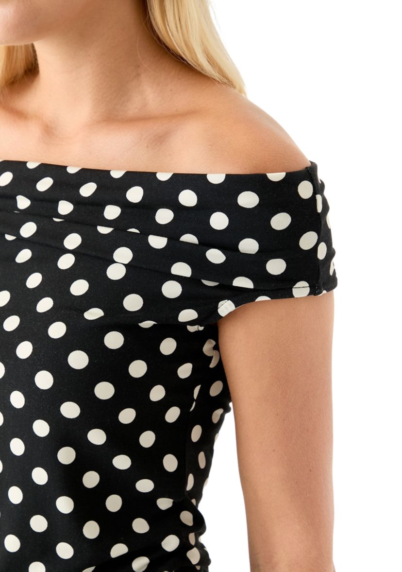 Womens Drapey Off the Shoulder Top