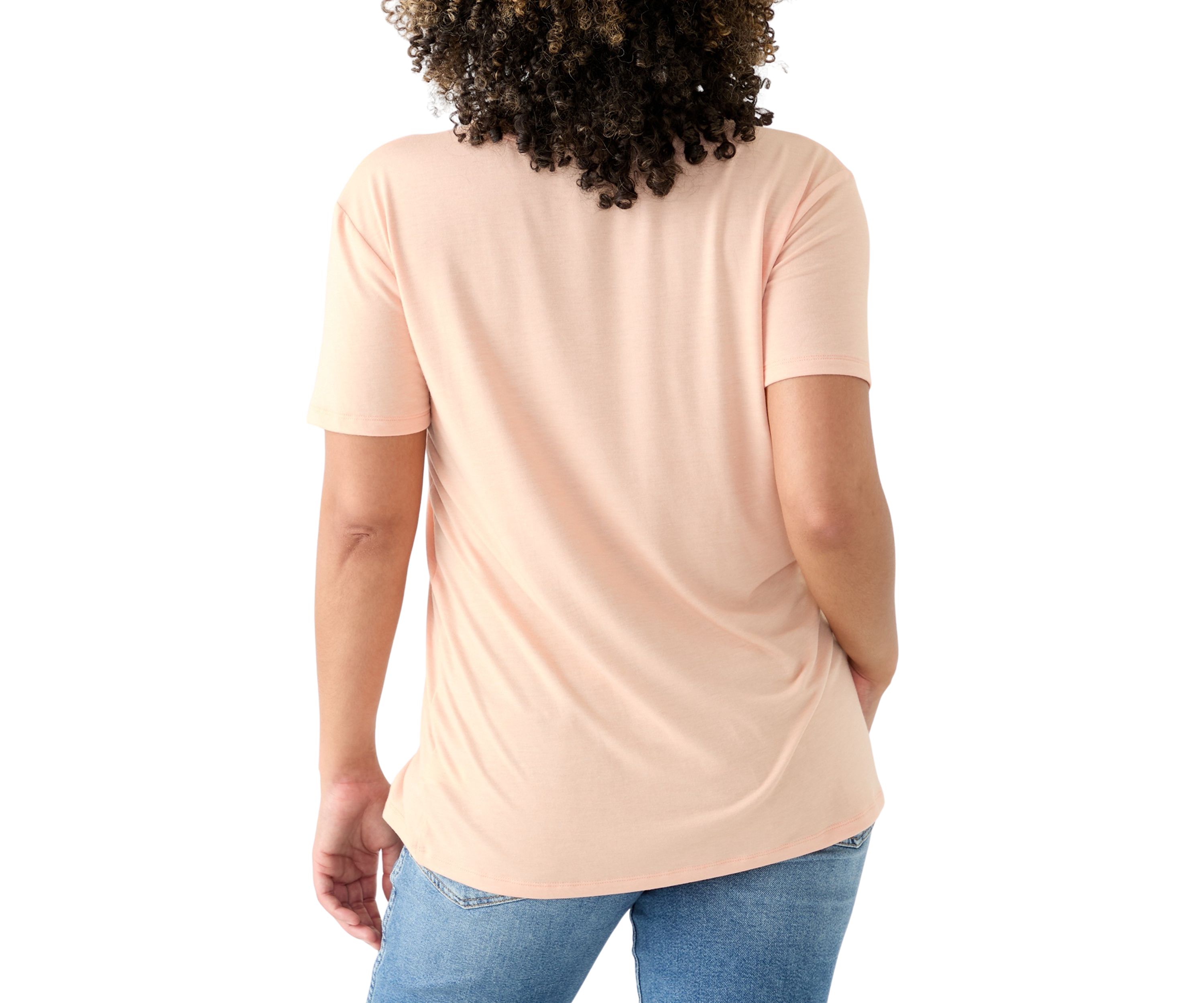 Womens Drop Shoulder Peachy Graphic T-Shirt 