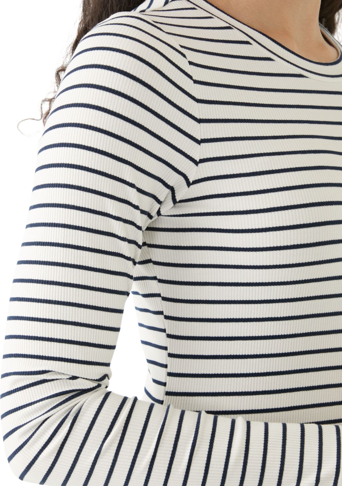 Womens Long Sleeve Crew Neck Dress with Slit 