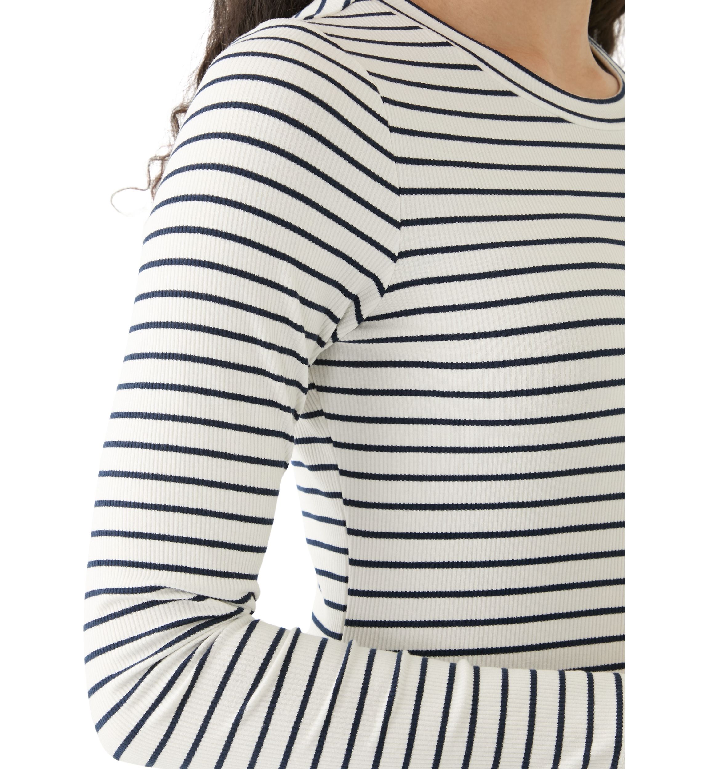 Womens Long Sleeve Crew Neck Dress with Slit 
