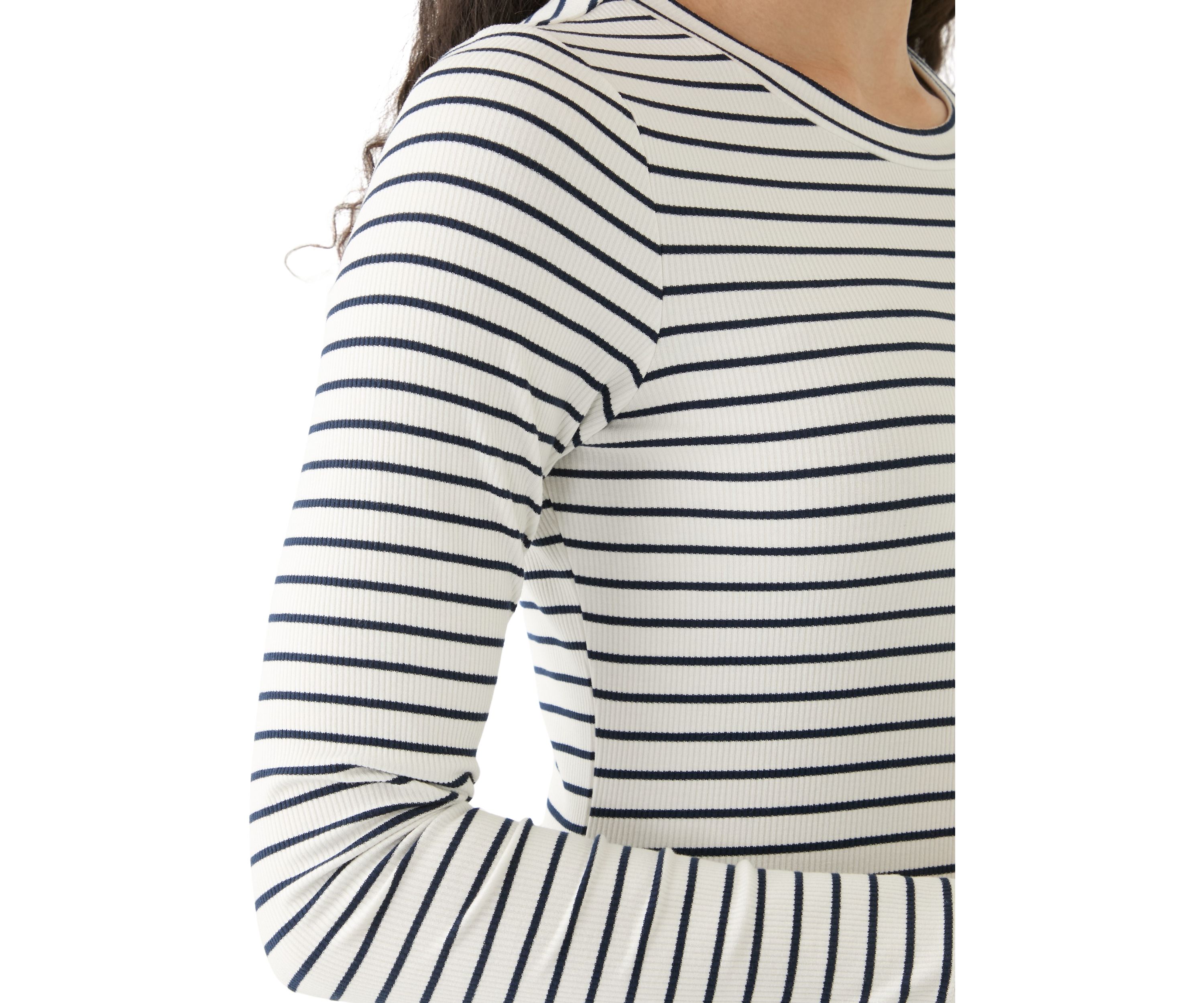 Womens Long Sleeve Crew Neck Dress with Slit 