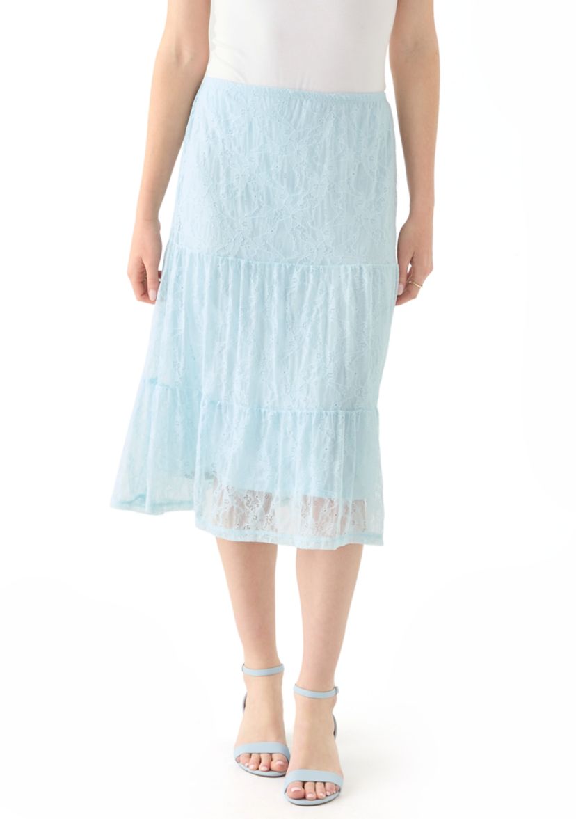 Womens Lace Overlay Skirt