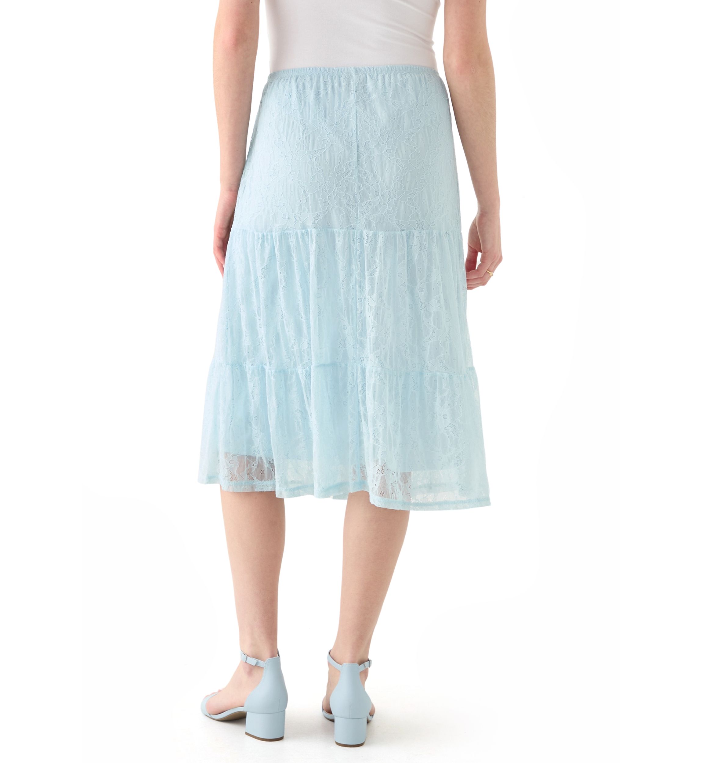Womens Lace Overlay Skirt