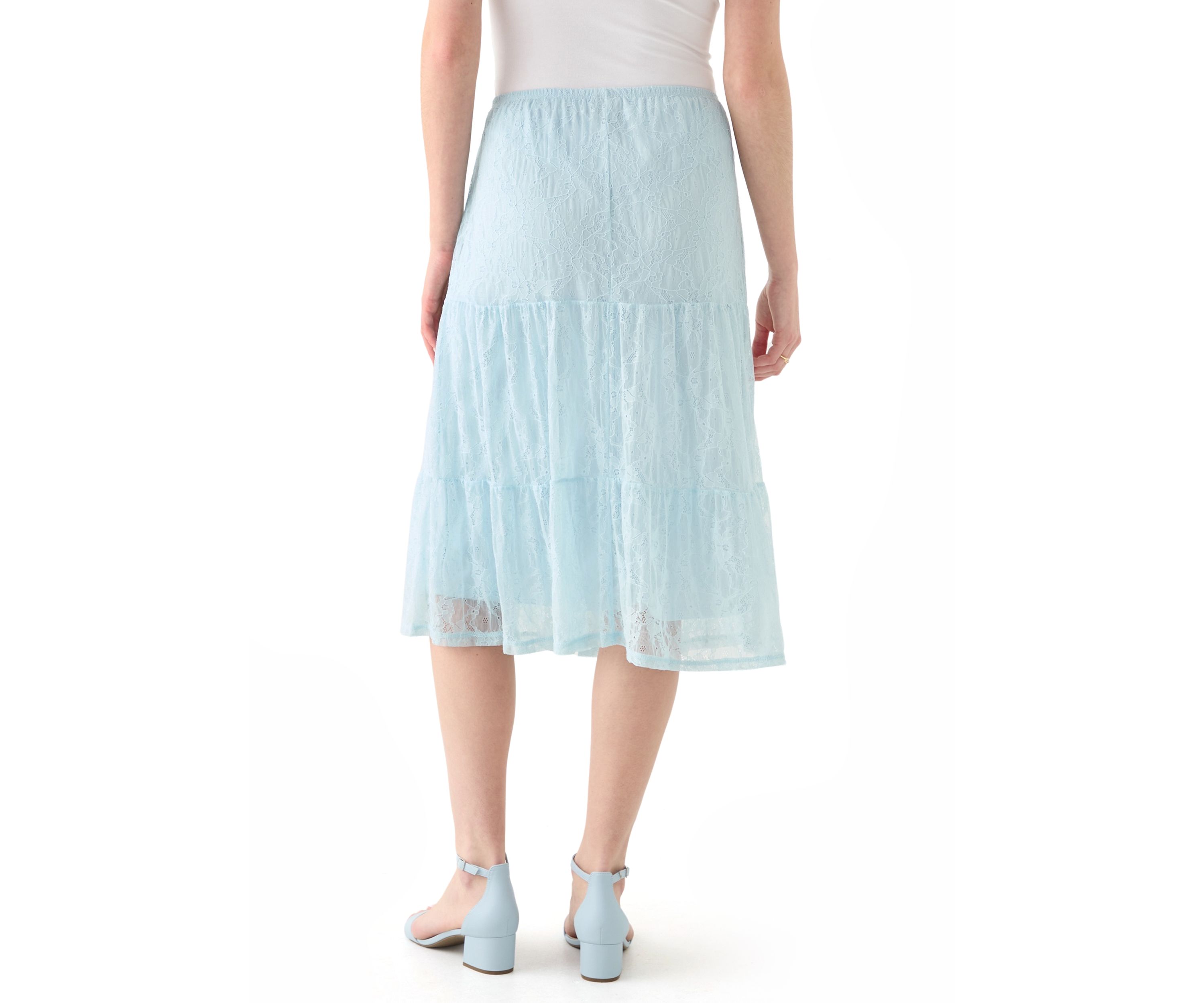 Womens Lace Overlay Skirt