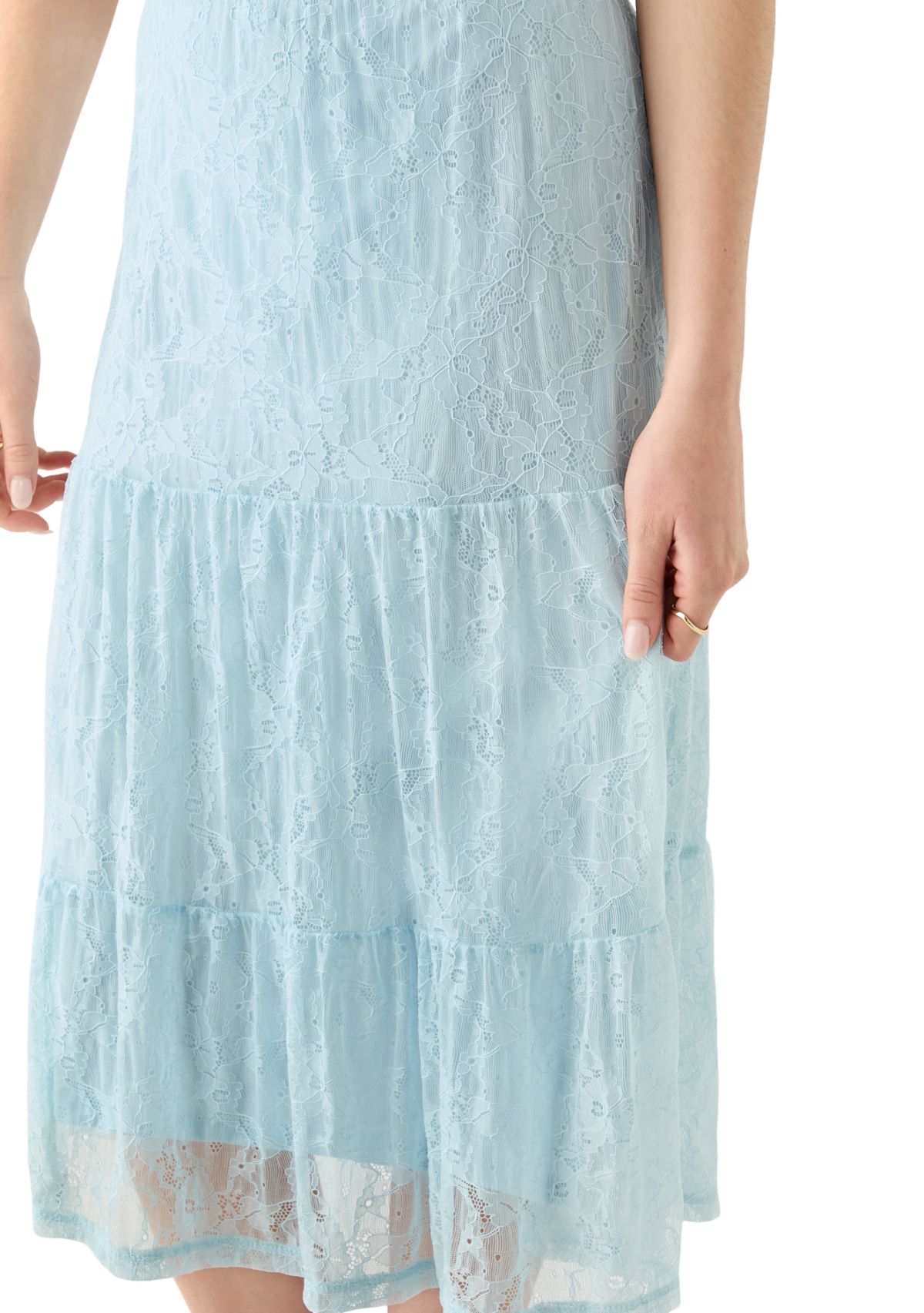 Womens Lace Overlay Skirt