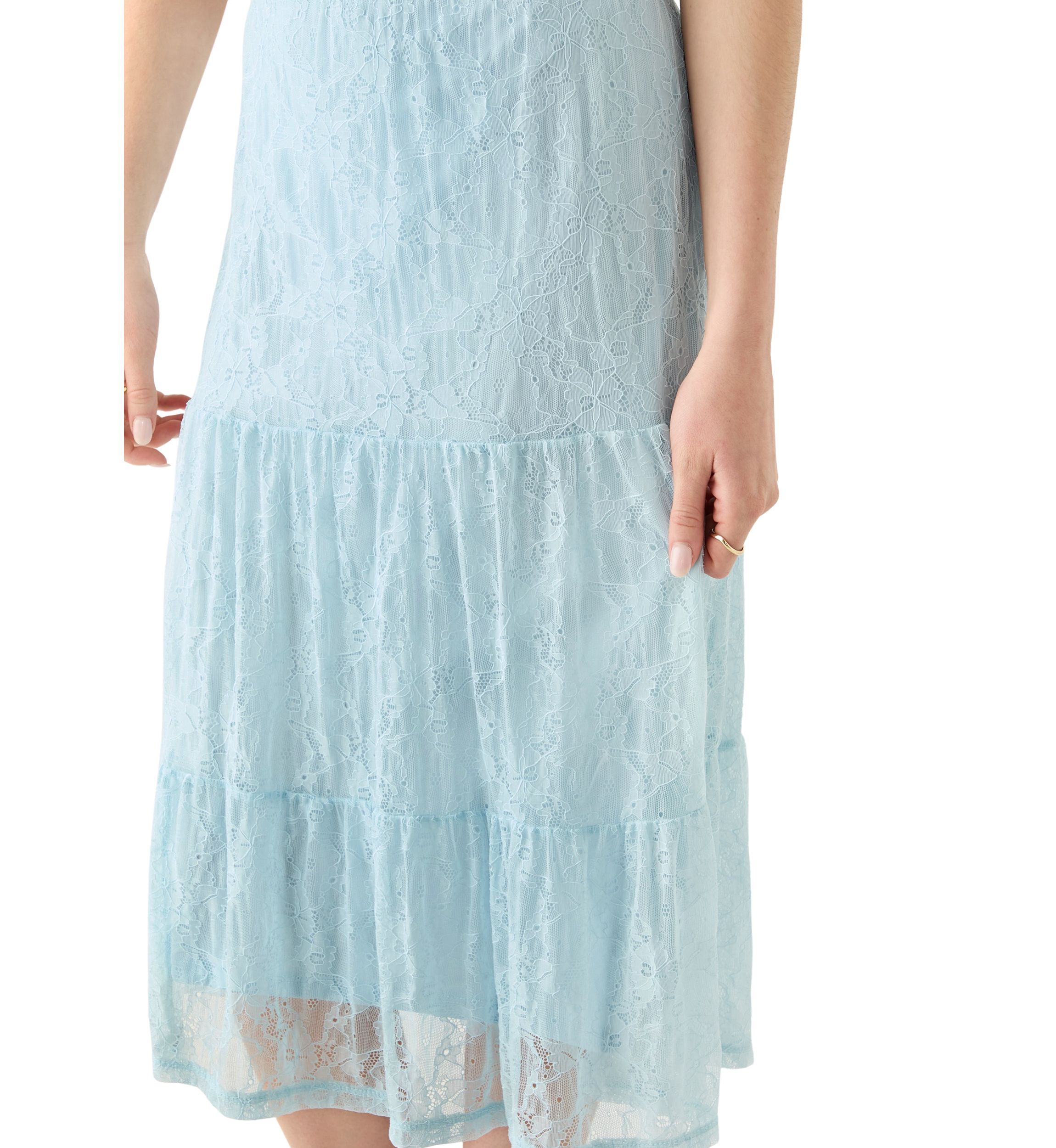 Womens Lace Overlay Skirt