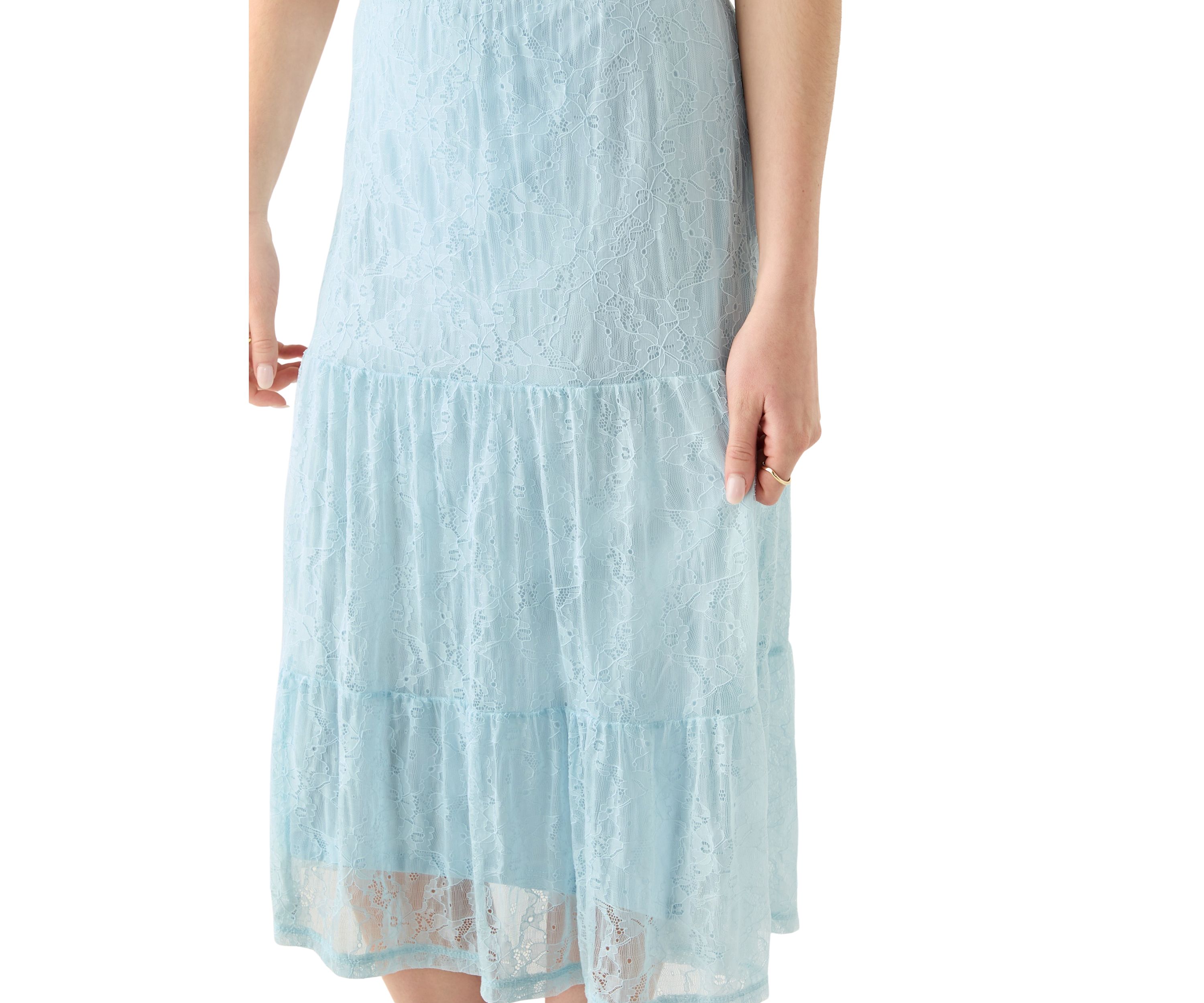 Womens Lace Overlay Skirt