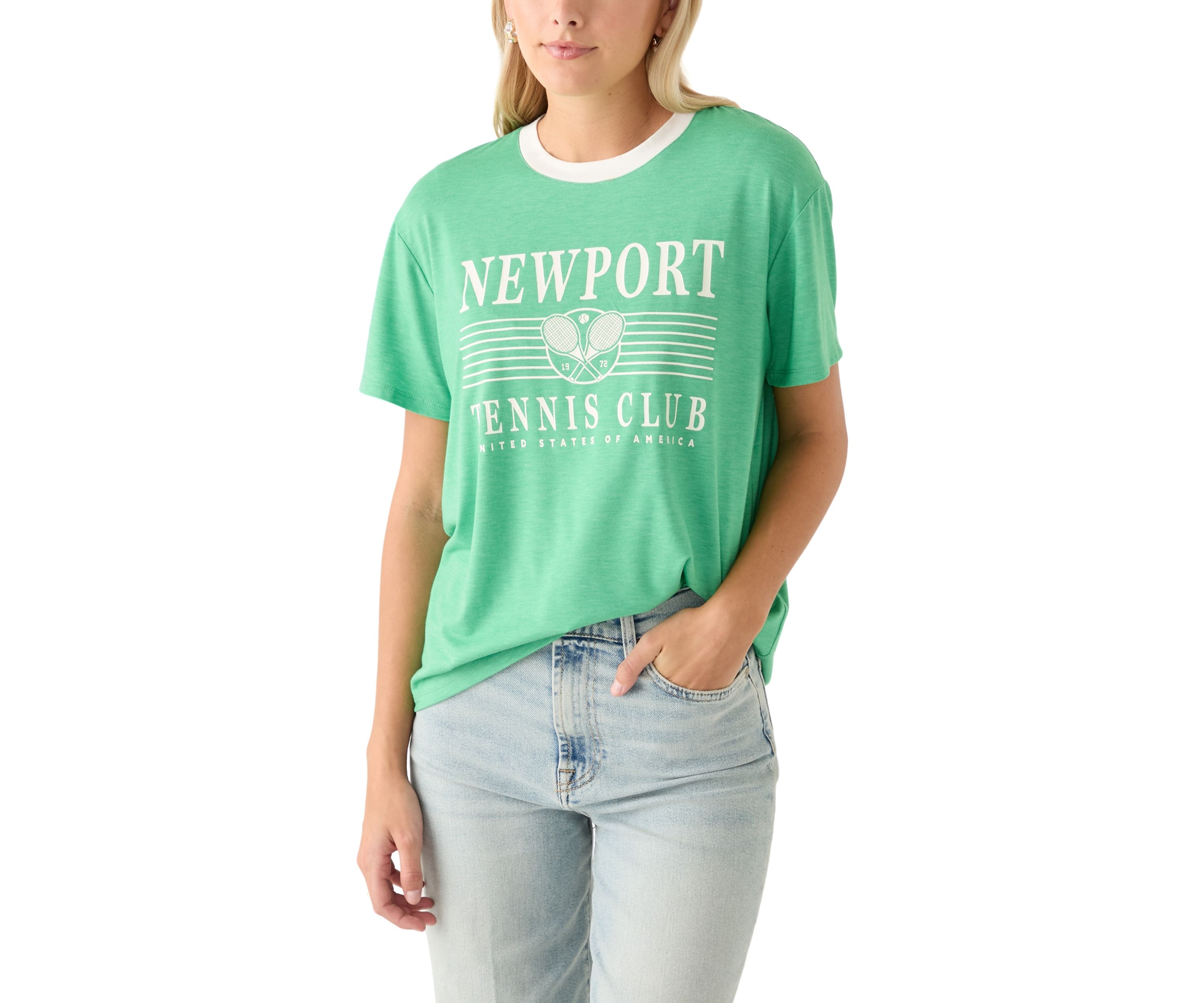 Womens Newport Tennis Club Graphic T-Shirt