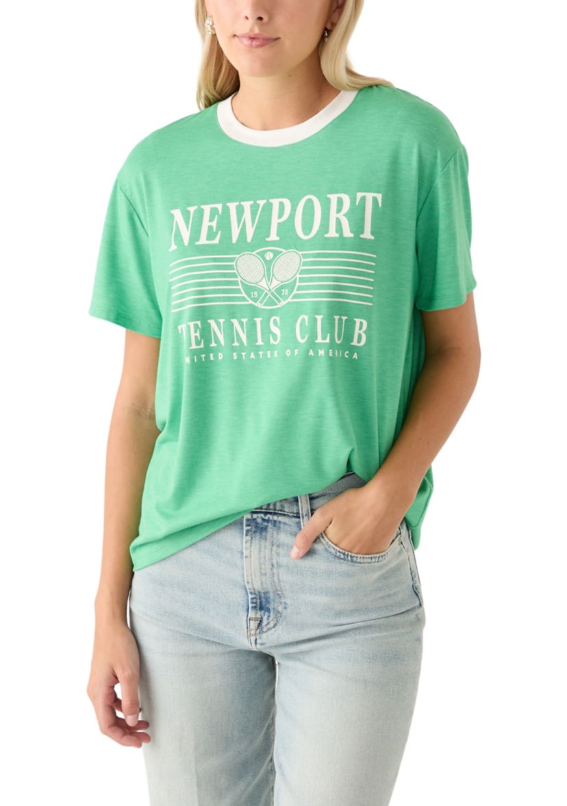 Womens Newport Tennis Club Graphic T-Shirt