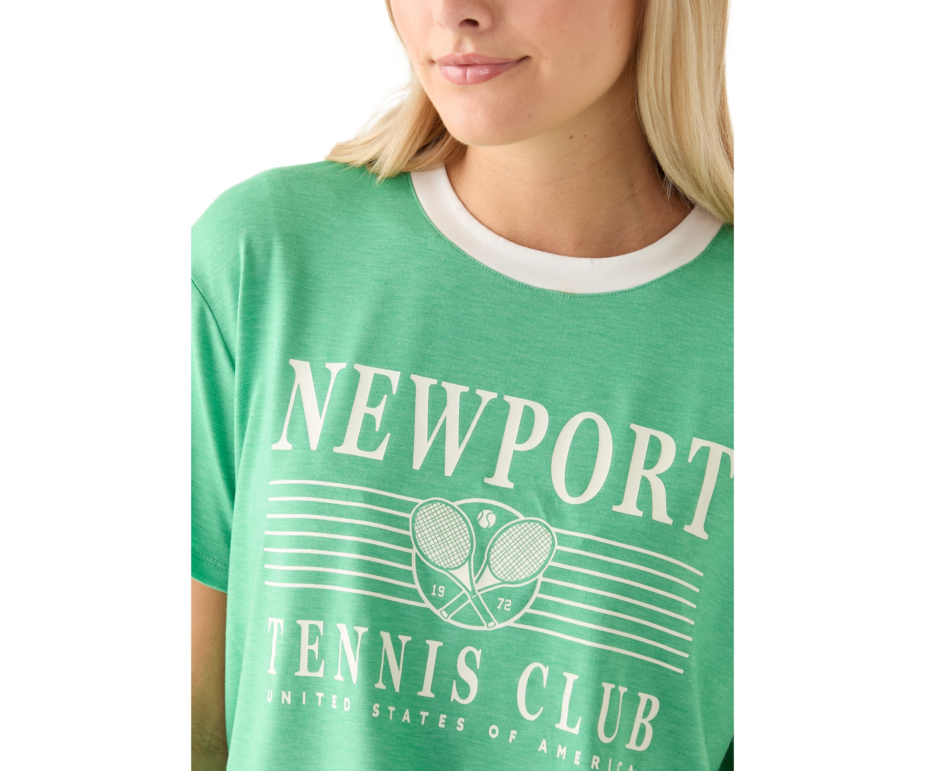 Womens Newport Tennis Club Graphic T-Shirt