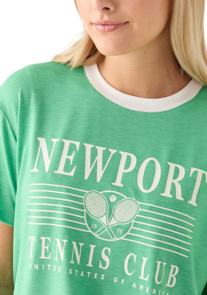 Womens Newport Tennis Club Graphic T-Shirt