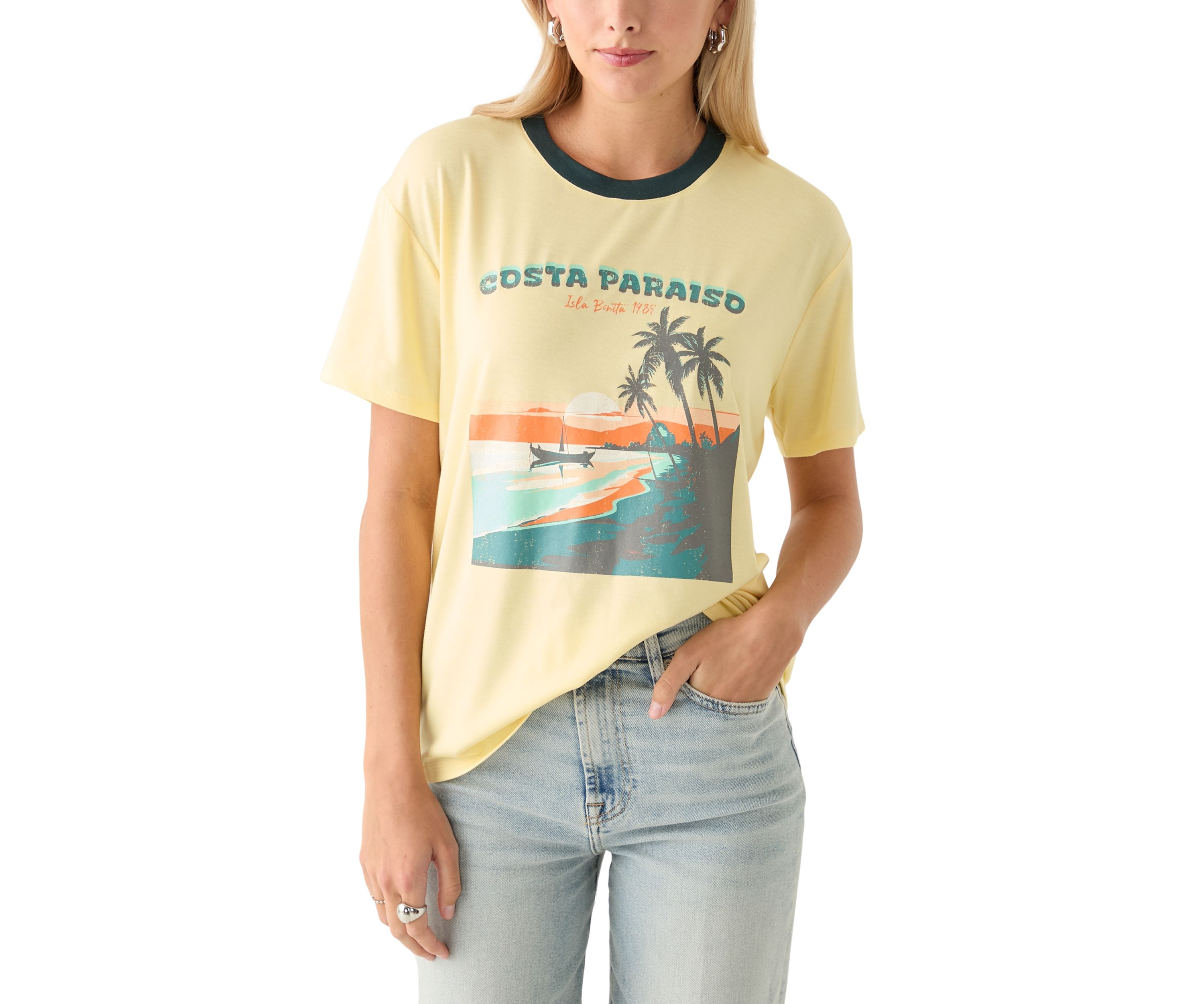 Womens Costa Paraiso Graphic T-Shirt