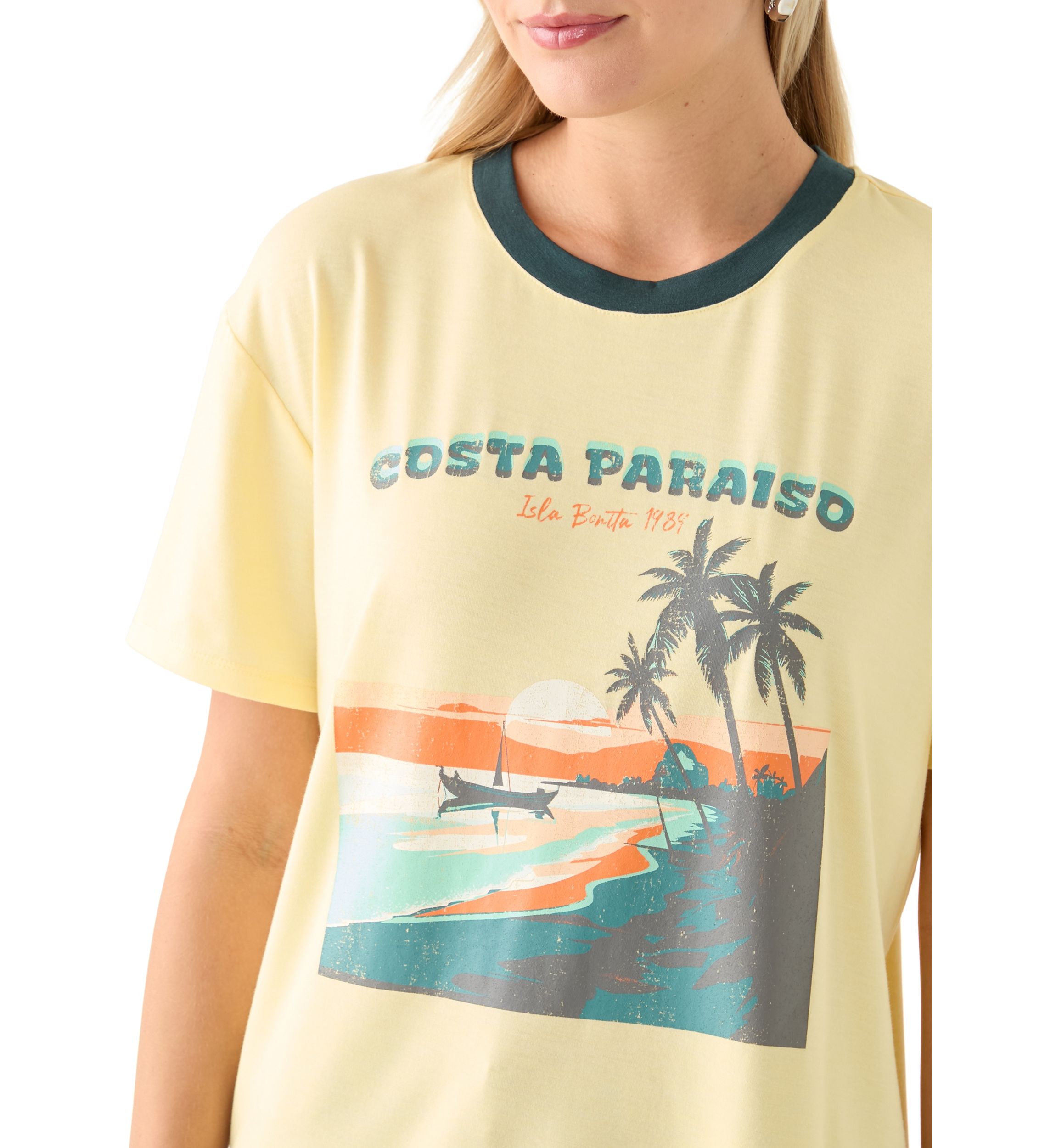 Womens Costa Paraiso Graphic T-Shirt