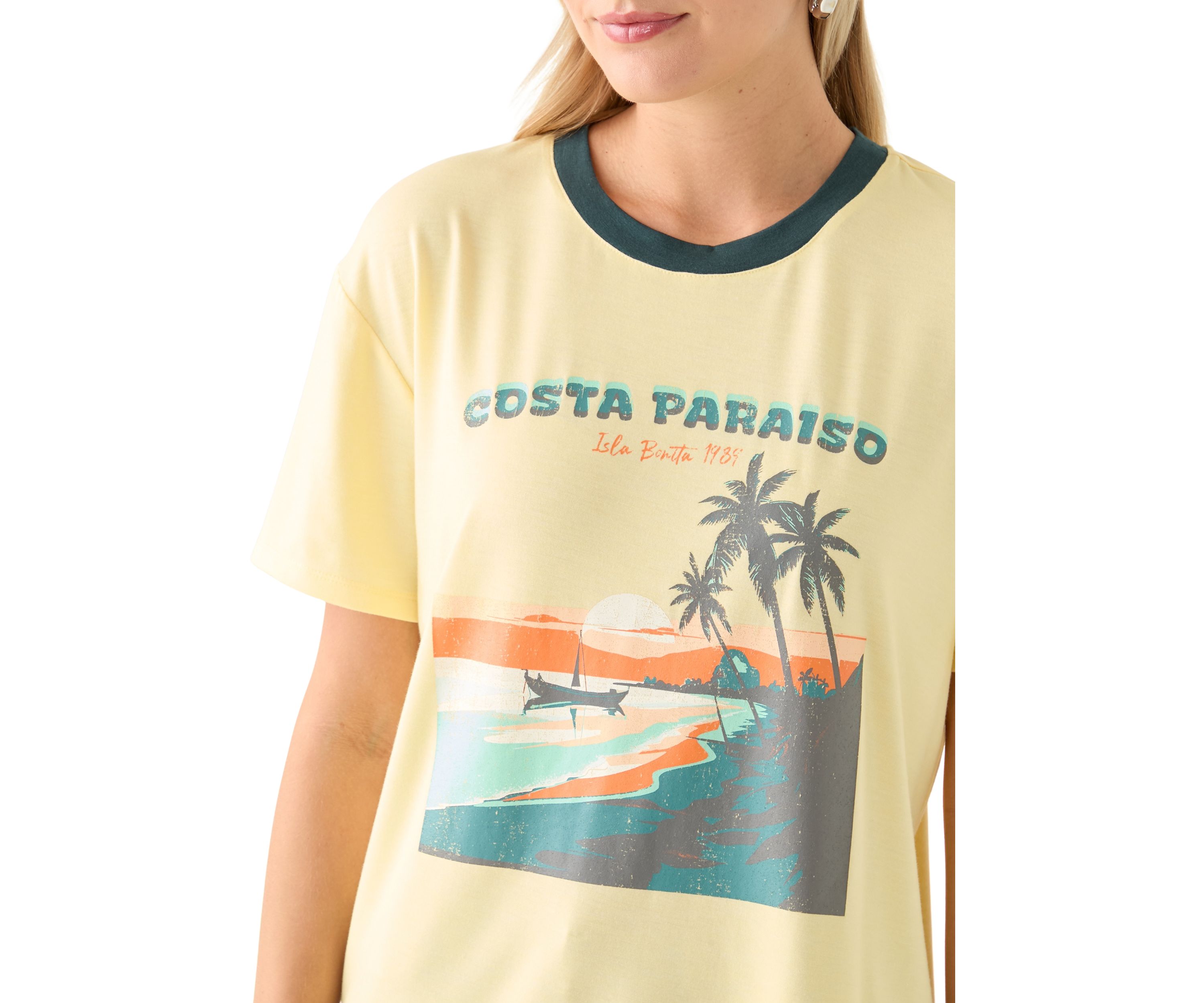 Womens Costa Paraiso Graphic T-Shirt