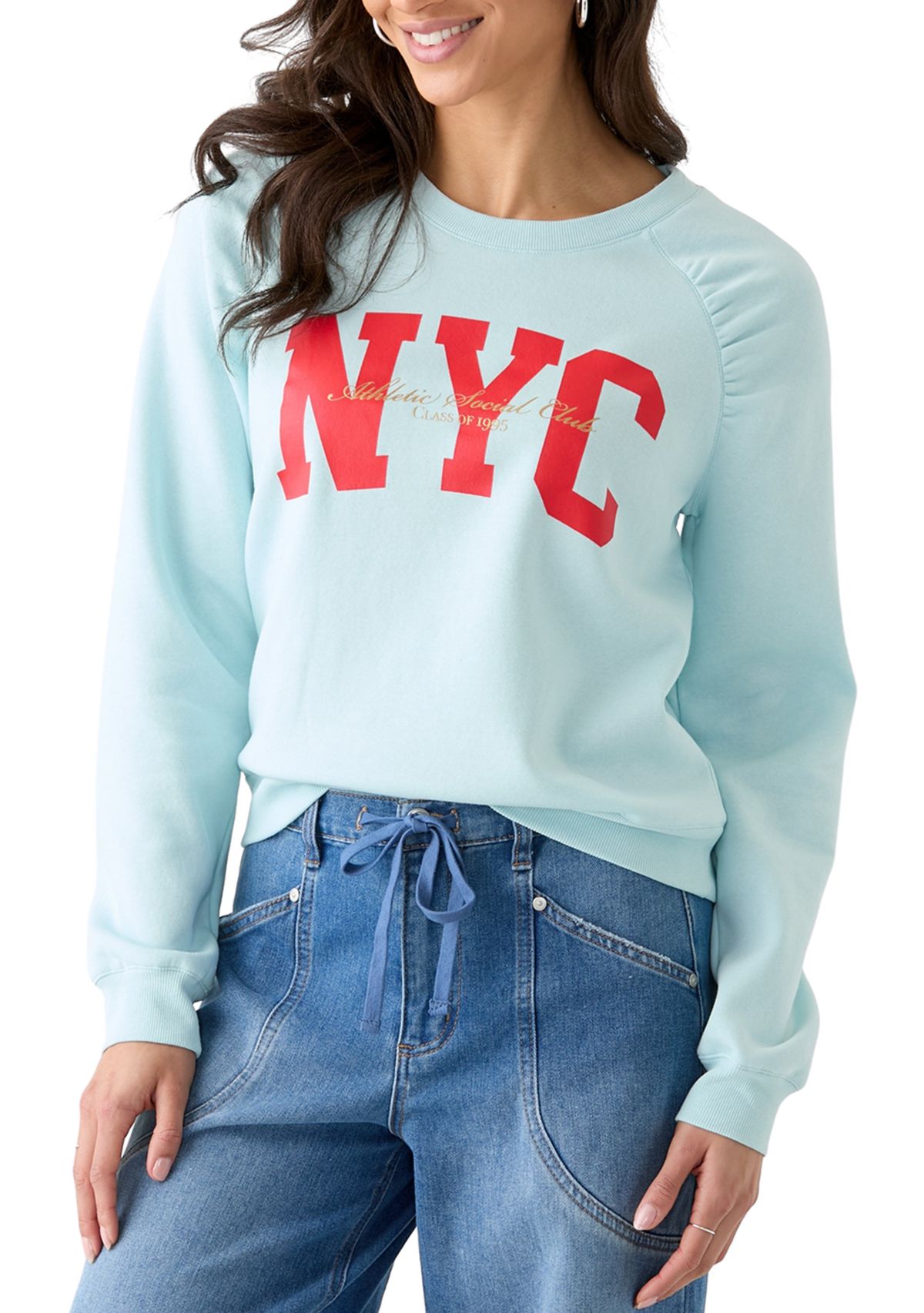 Womens NYC Pullover Graphic Sweatshirt