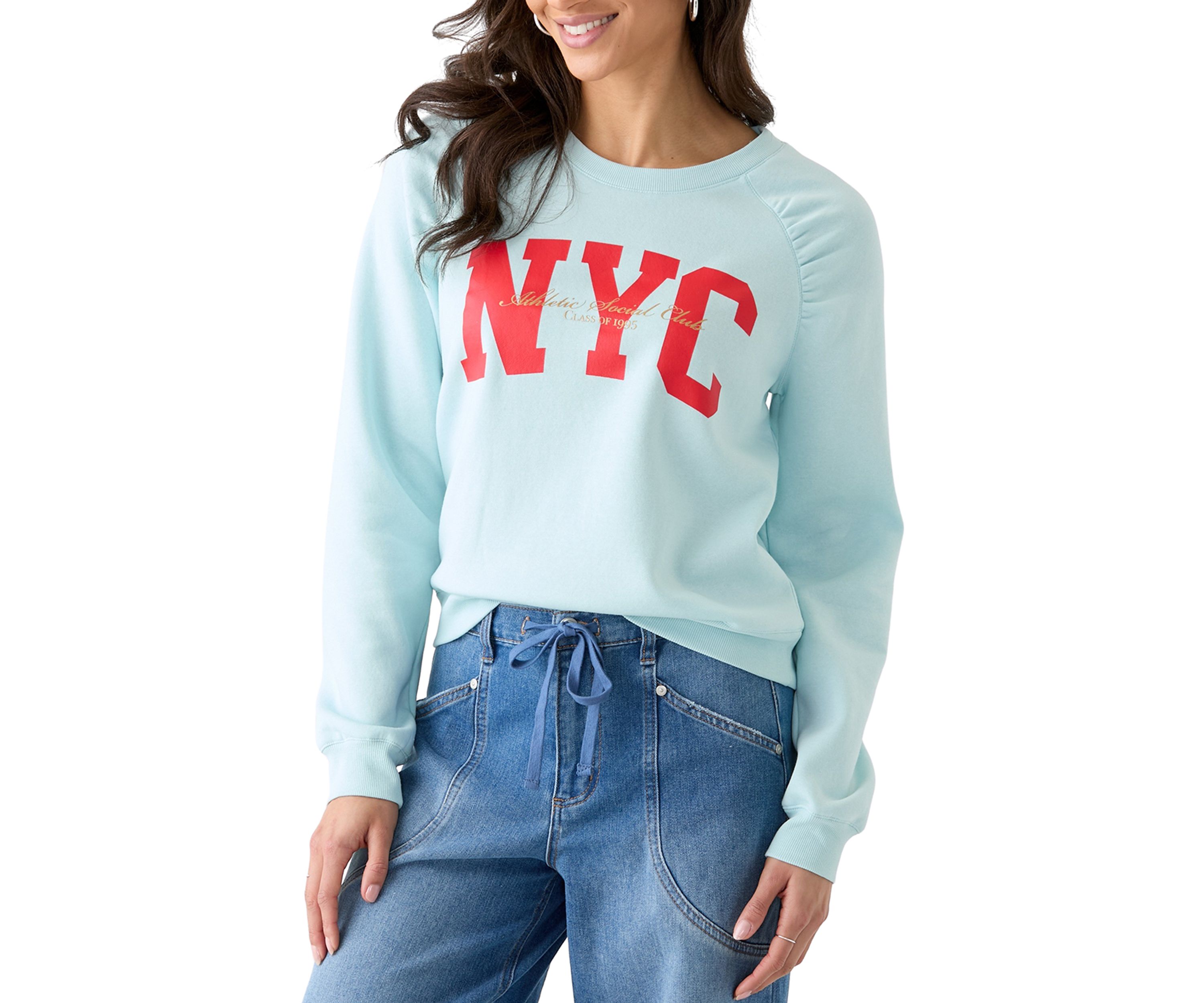 Womens NYC Pullover Graphic Sweatshirt