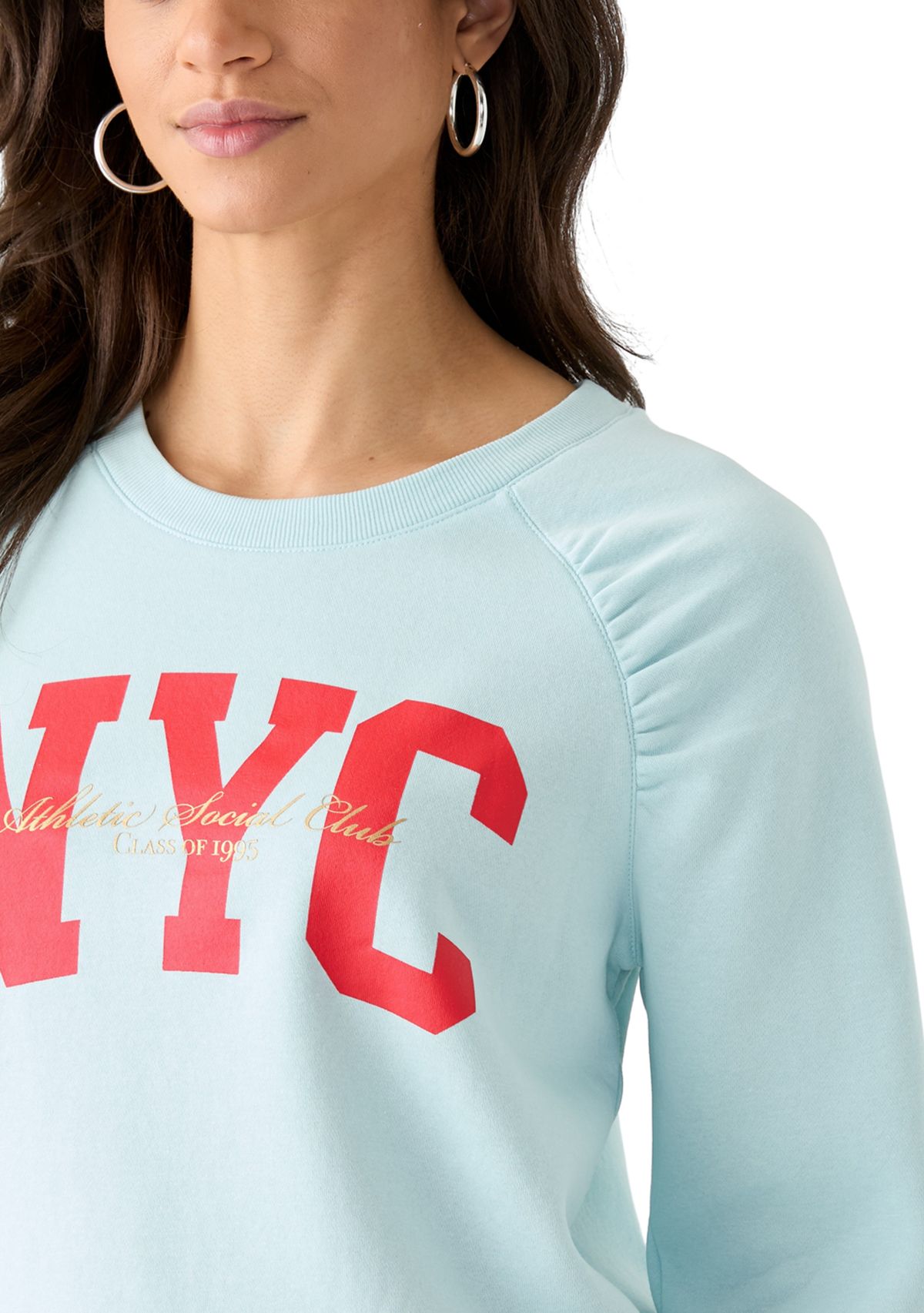 Womens NYC Pullover Graphic Sweatshirt