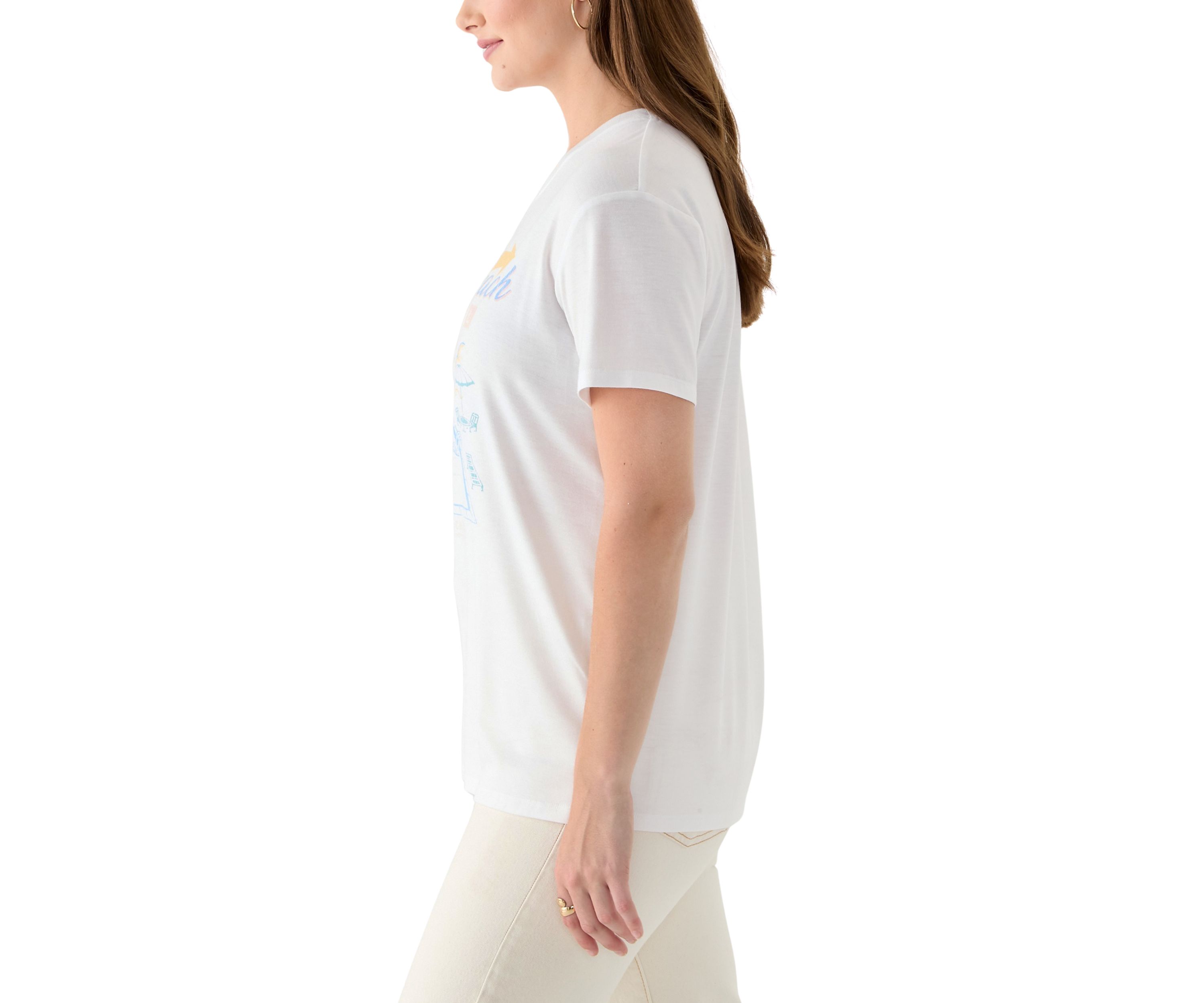 Womens Palm Beach Graphic T-Shirt