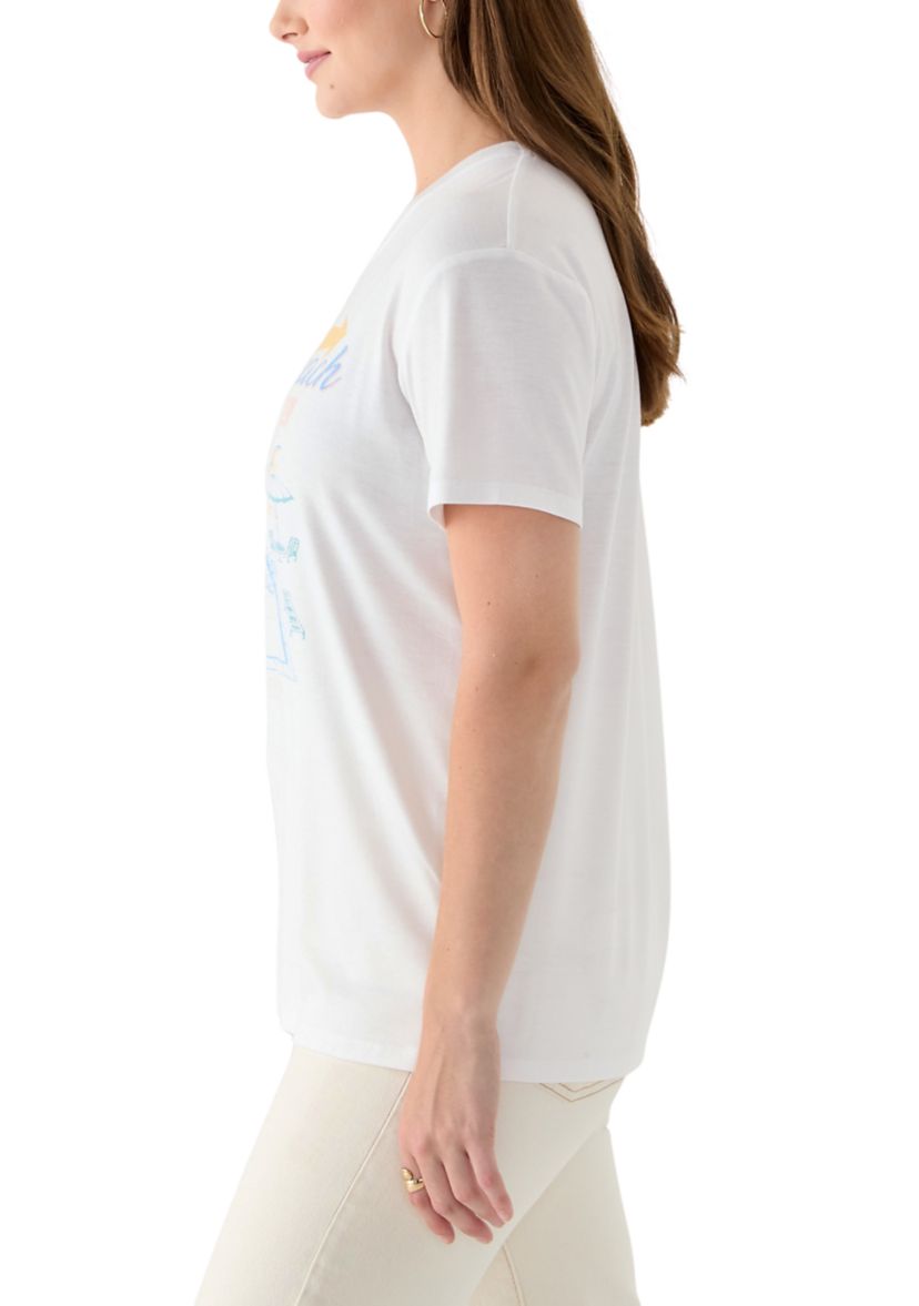 Womens Palm Beach Graphic T-Shirt
