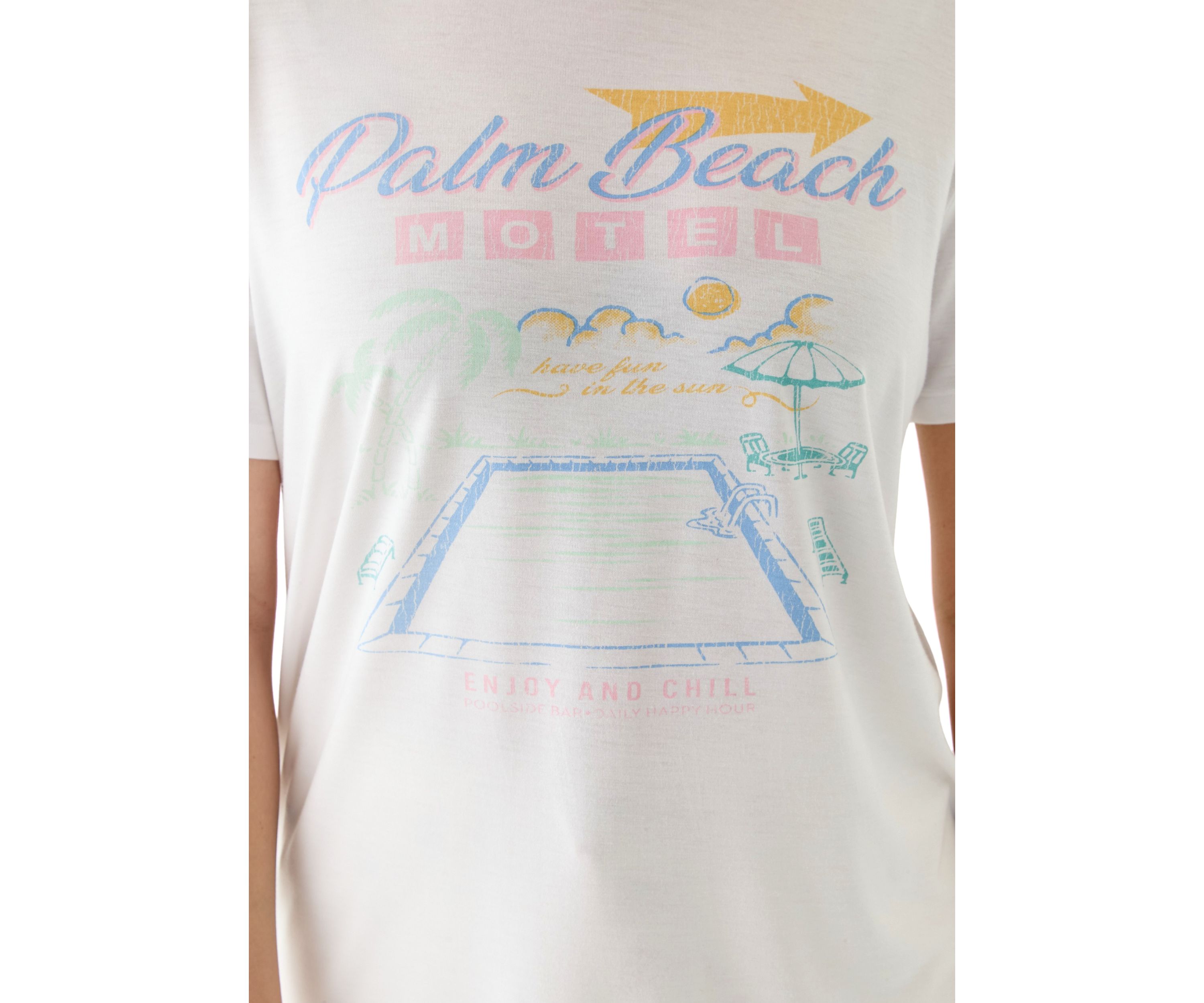 Womens Palm Beach Graphic T-Shirt