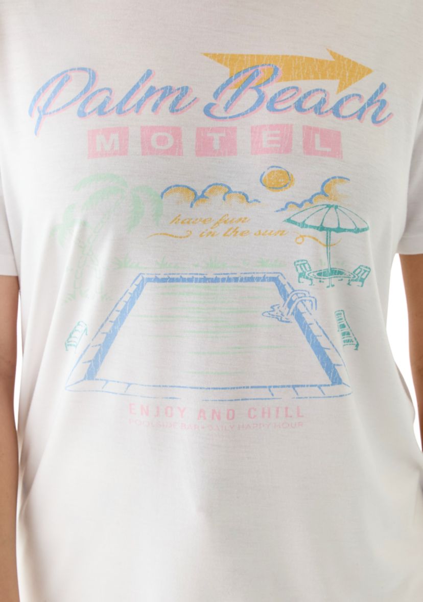 Womens Palm Beach Graphic T-Shirt