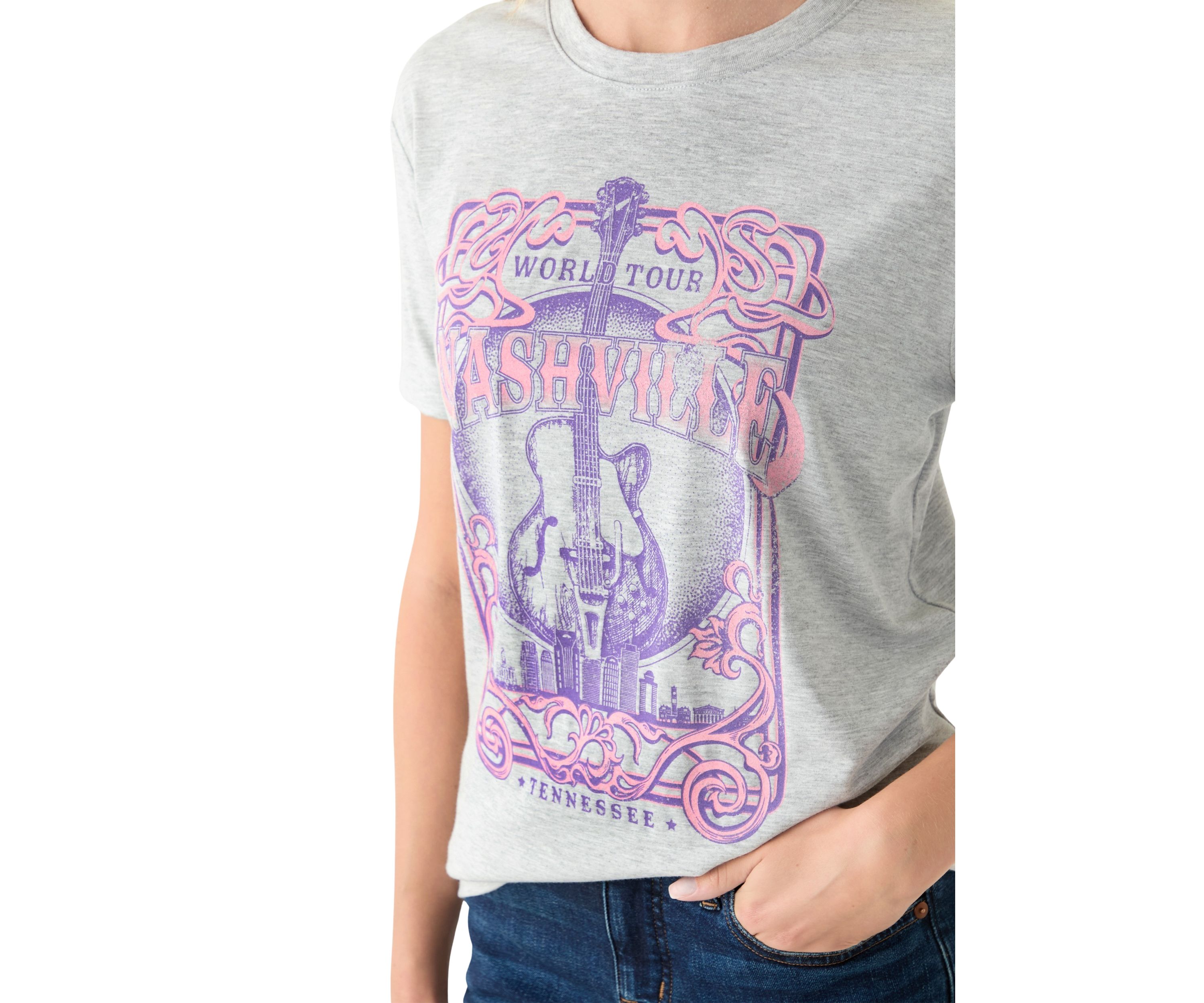 Womens Nashville World Tour Graphic T-Shirt