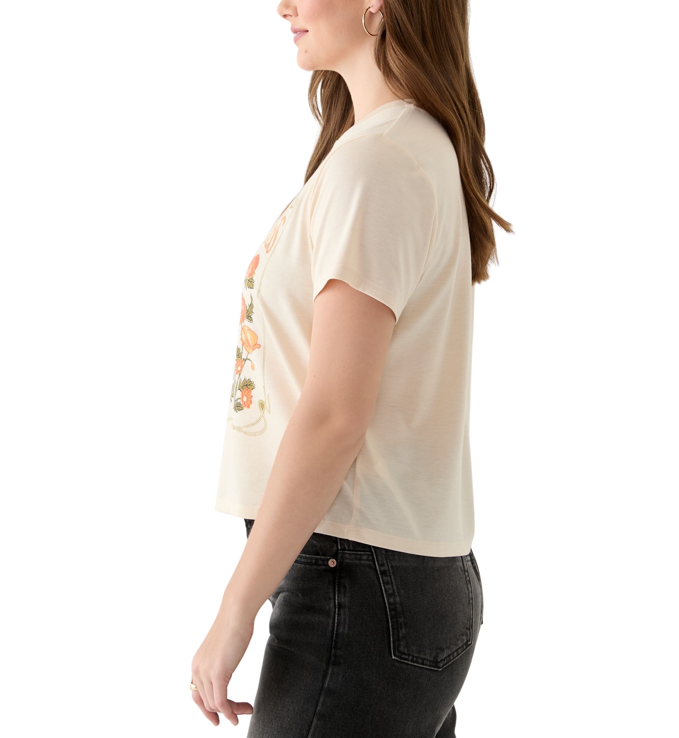 Womens Cali Poppies Graphic T-Shirt