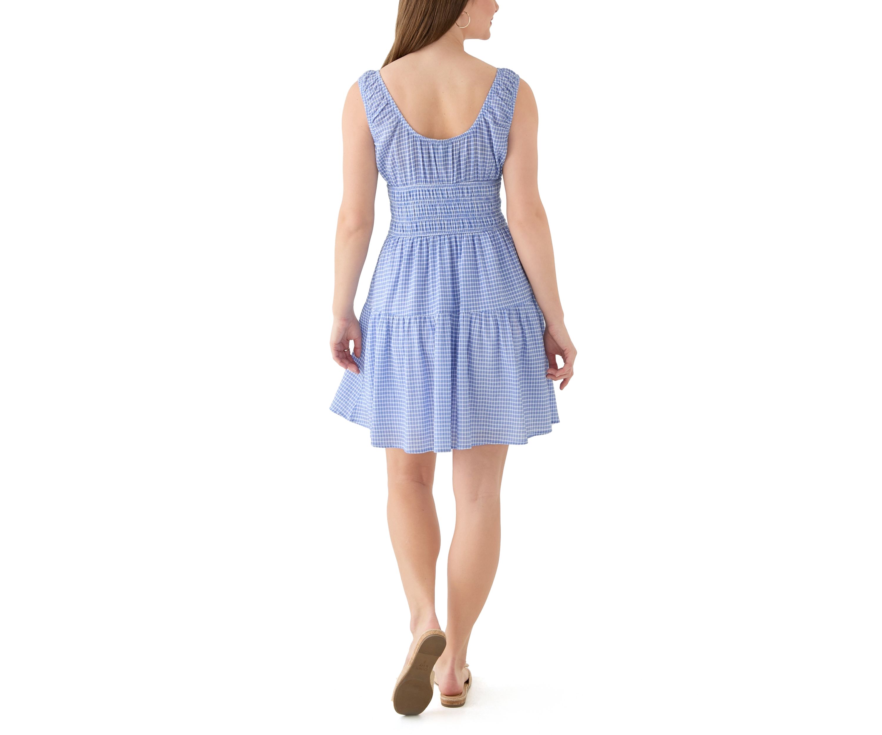 Womens Keyhole Neck Mini Dress