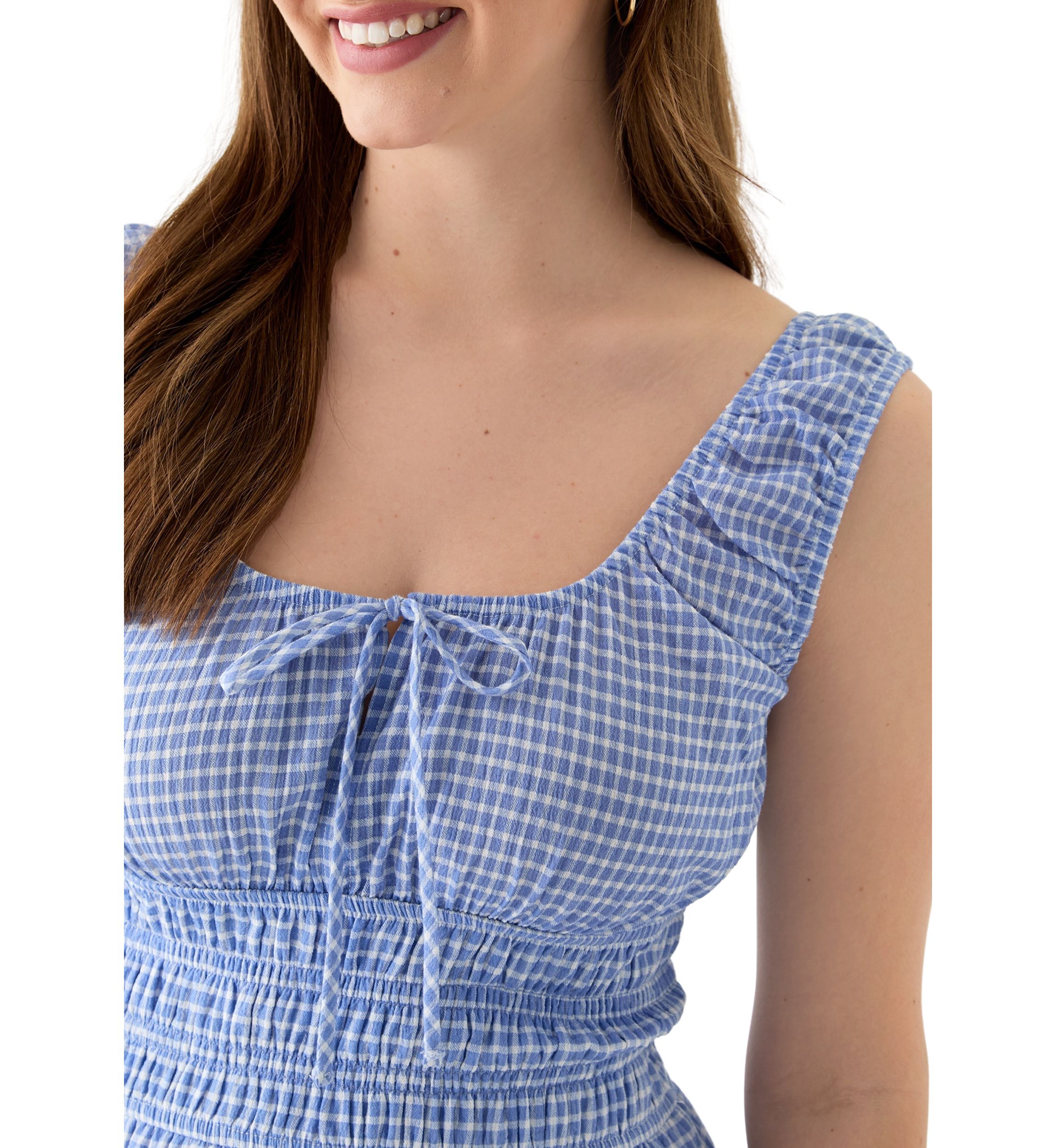 Womens Keyhole Neck Mini Dress