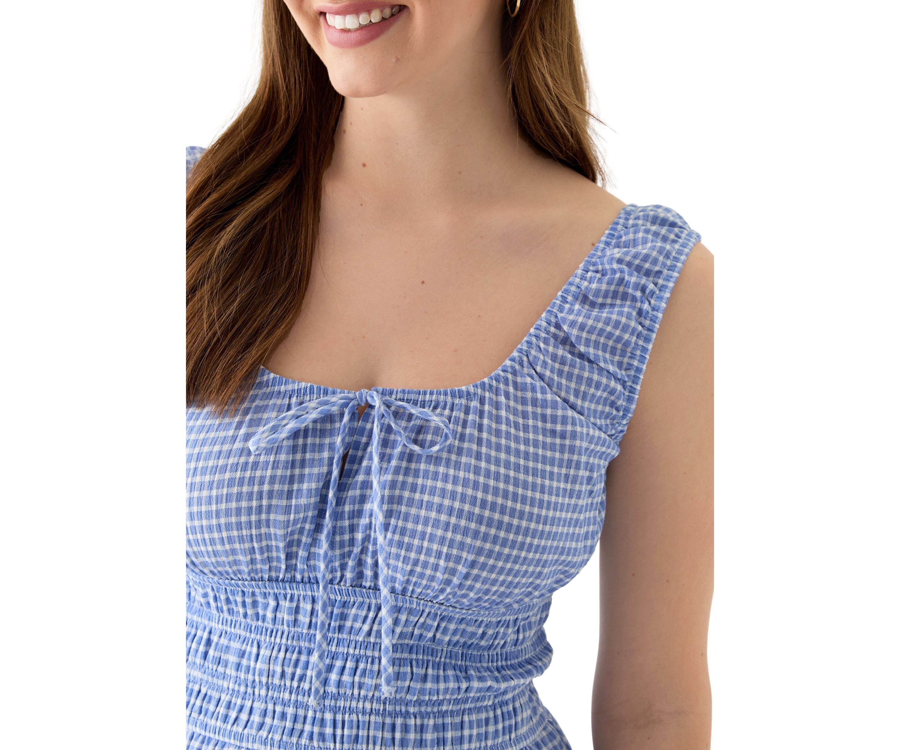 Womens Keyhole Neck Mini Dress