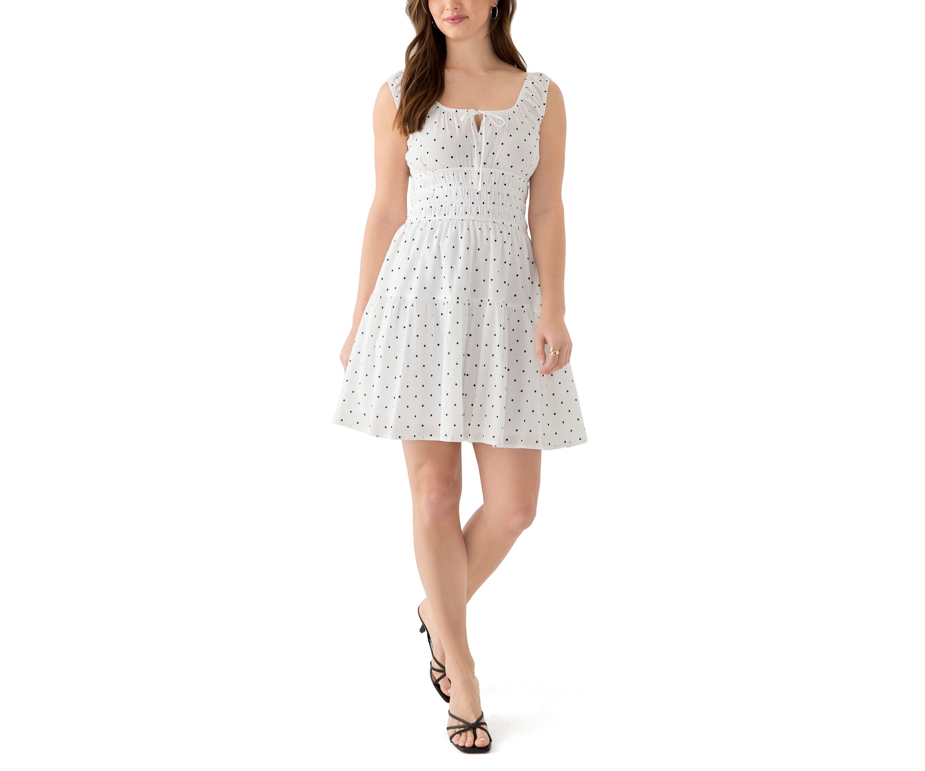 Womens Keyhole Neck Mini Dress