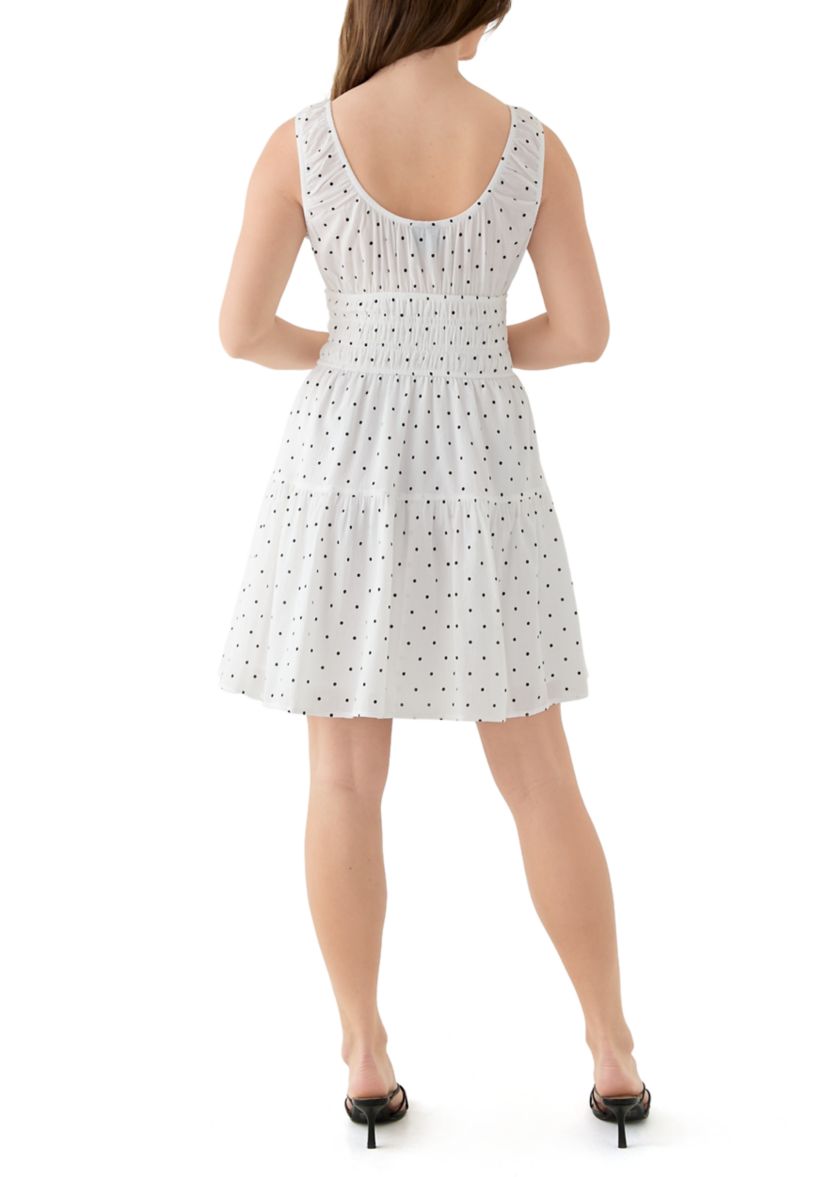 Womens Keyhole Neck Mini Dress