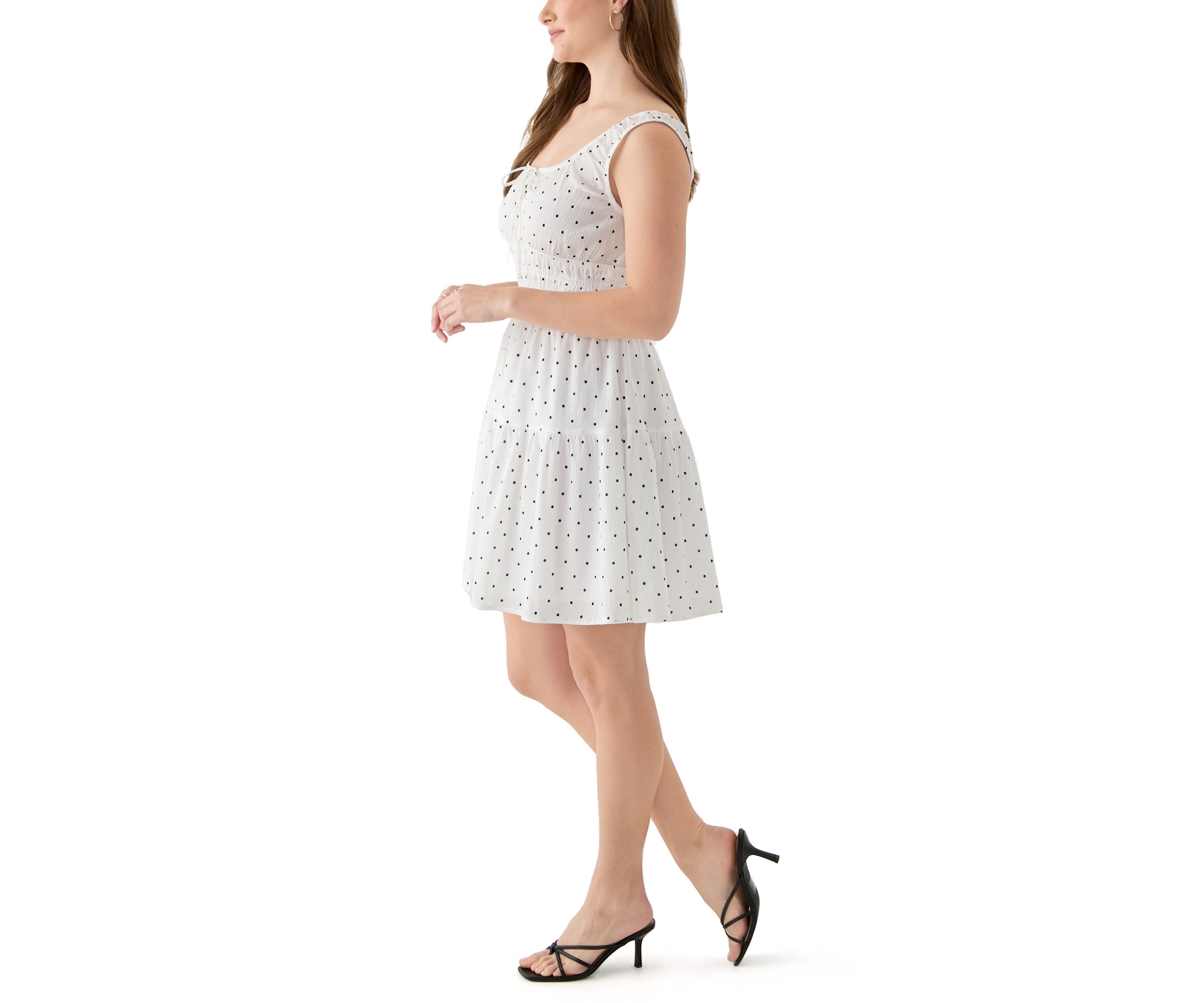 Womens Keyhole Neck Mini Dress