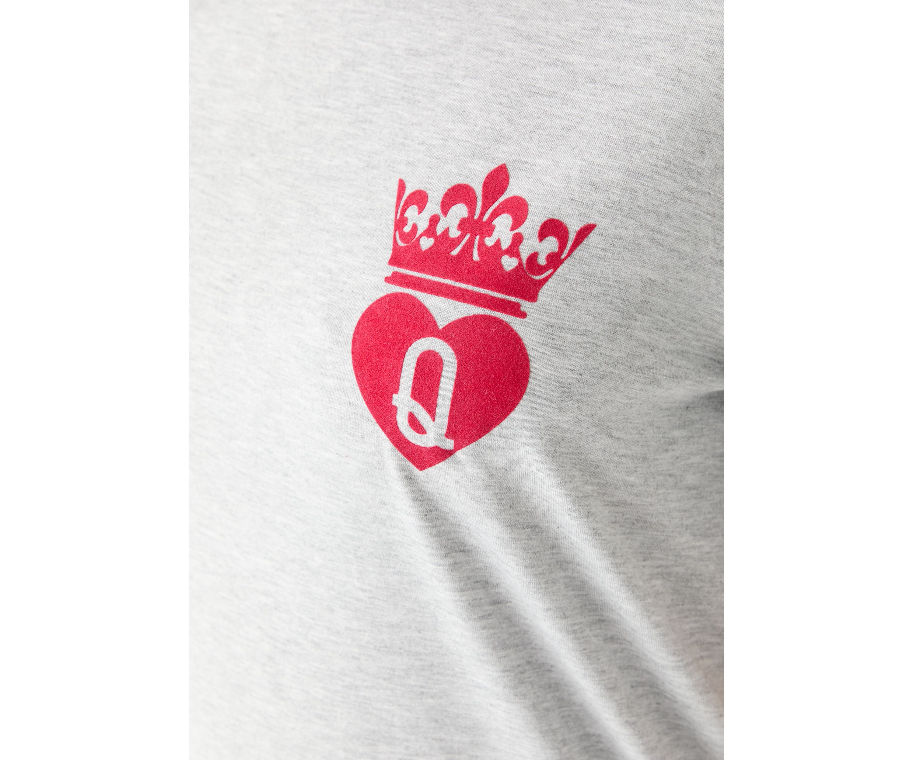 Womens Short Sleeve Queen of Hearts Graphic T-Shirt