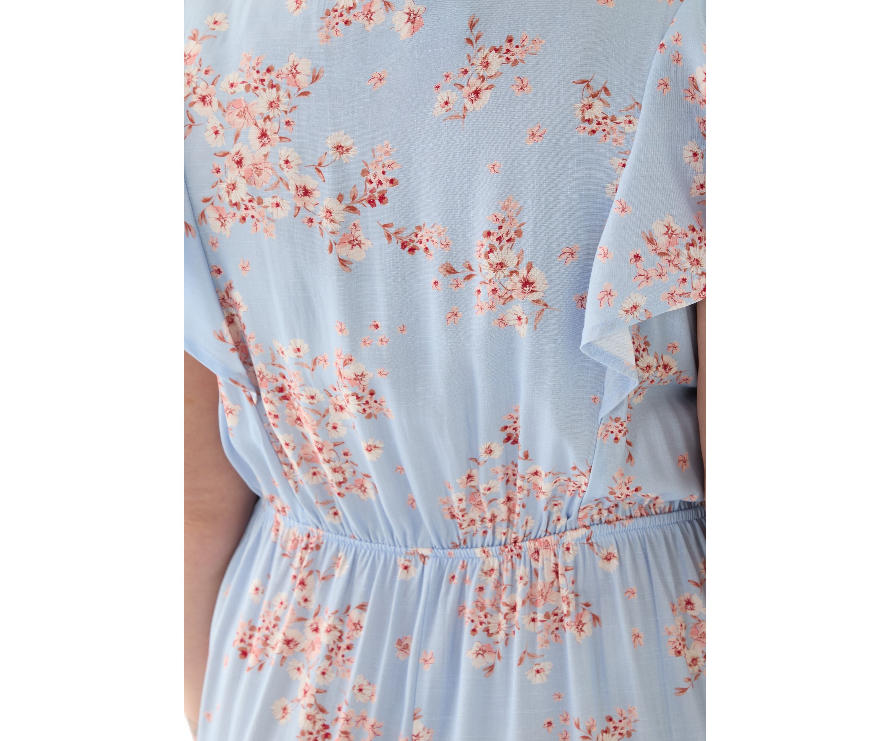 Plus Size Floral Printed Midi Dress