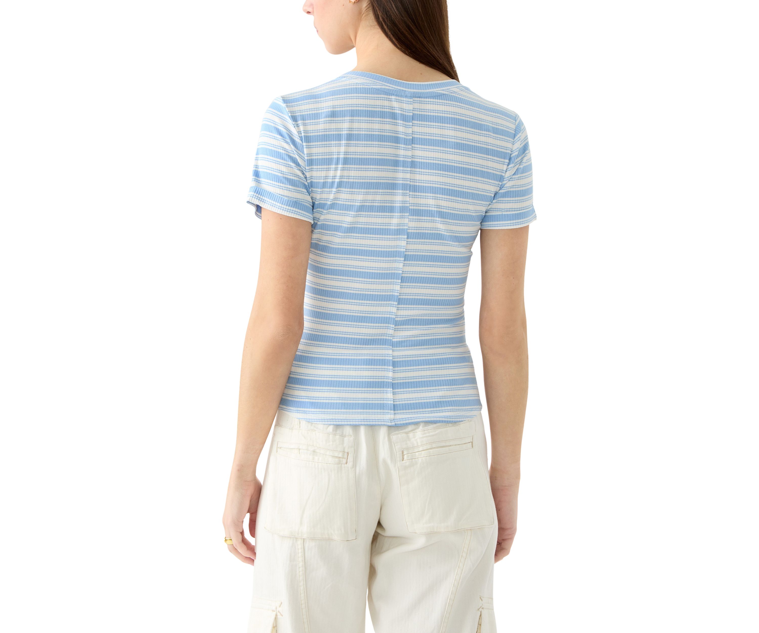 Womens Short Sleeve Button Front Shirt